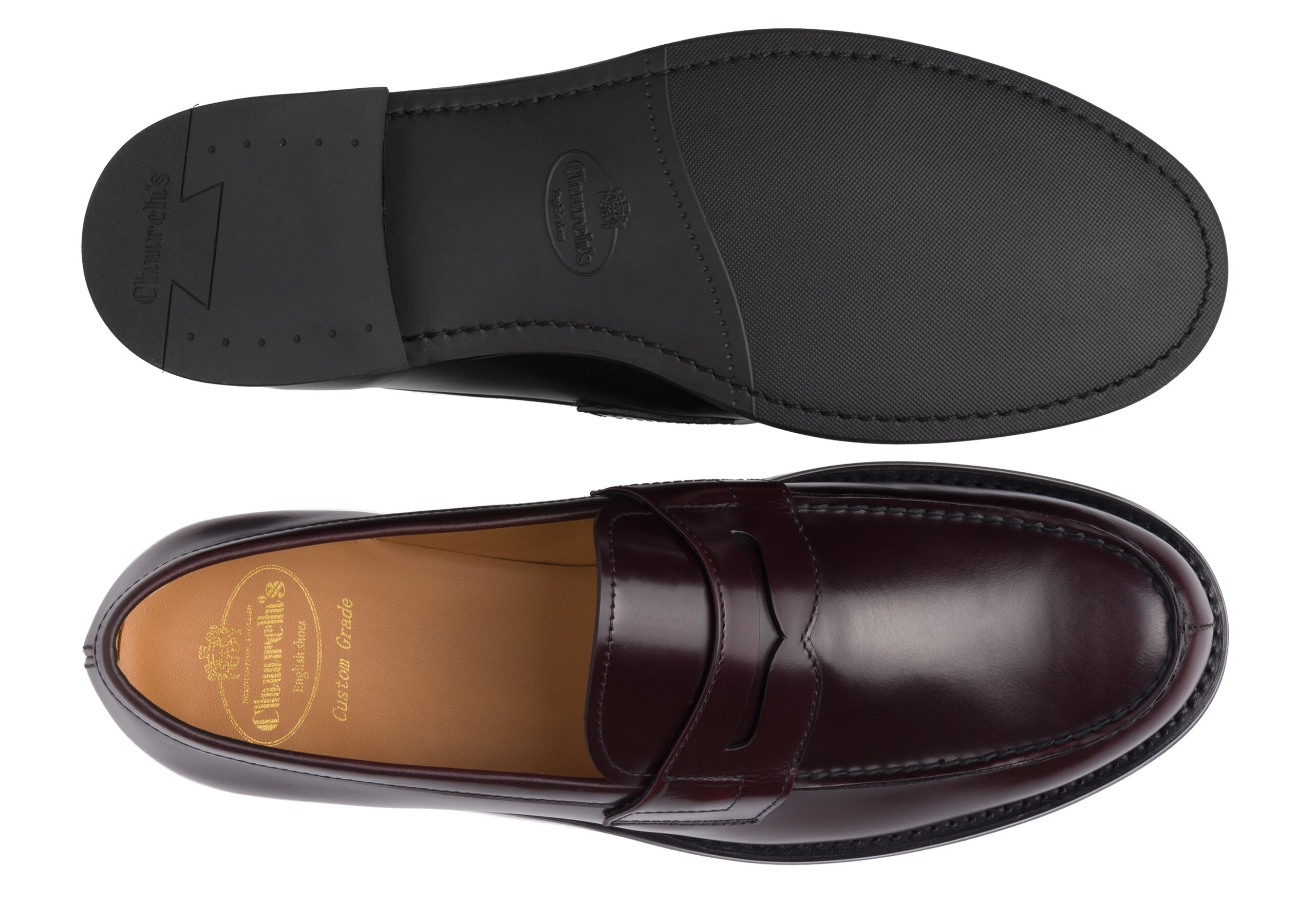 Gateshead Church's Bright Calf Leather Loafer Red