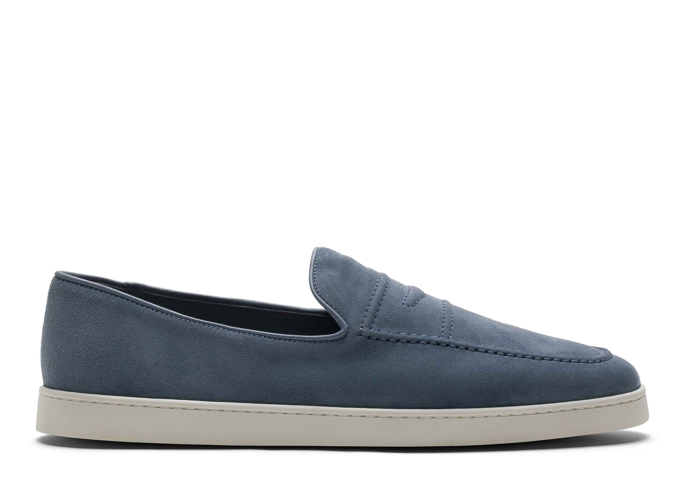 Church Suede Loafer, Man, Denim, Size 10,5