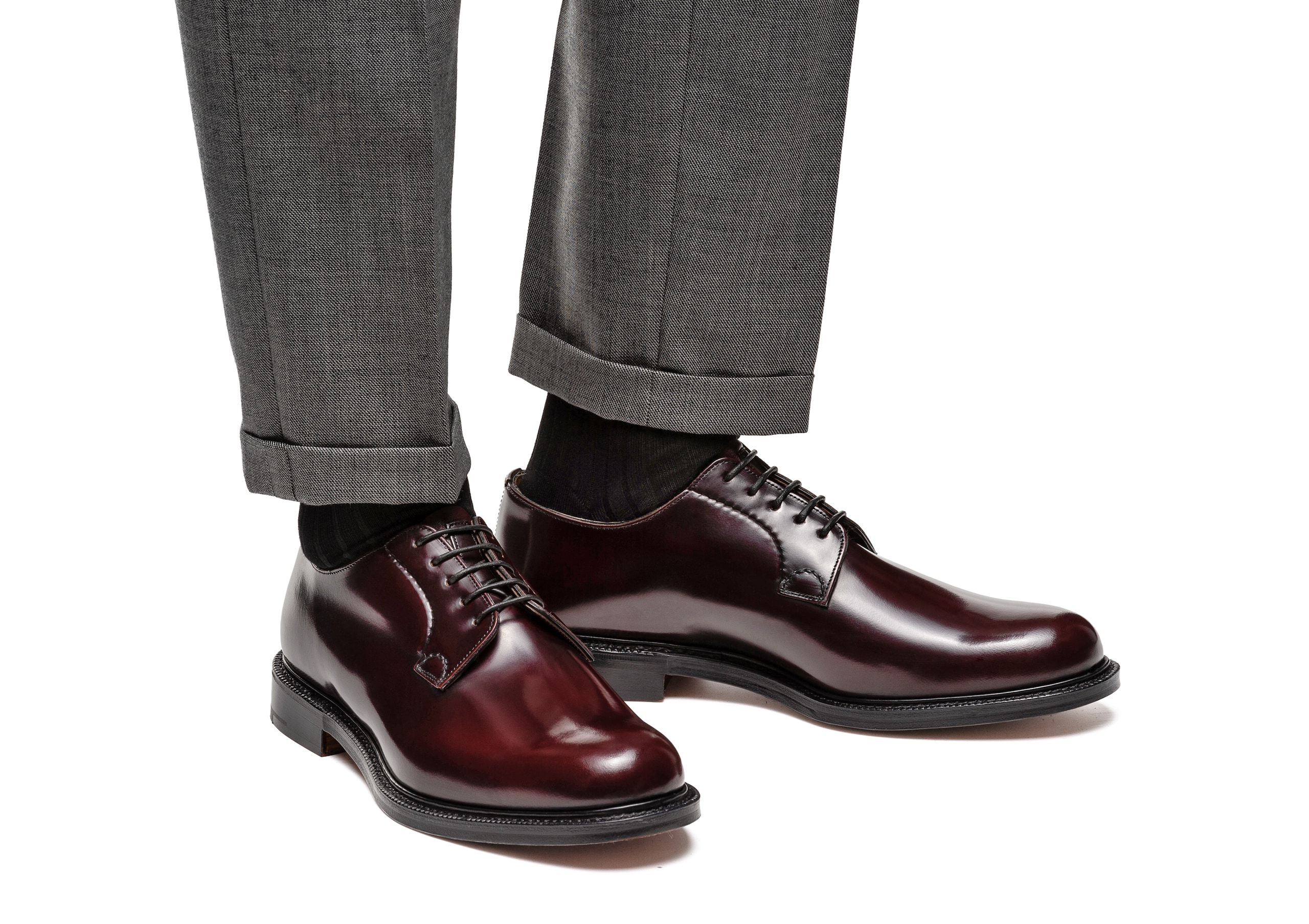 Shannon Church's Polished Binder Derby Burgundy