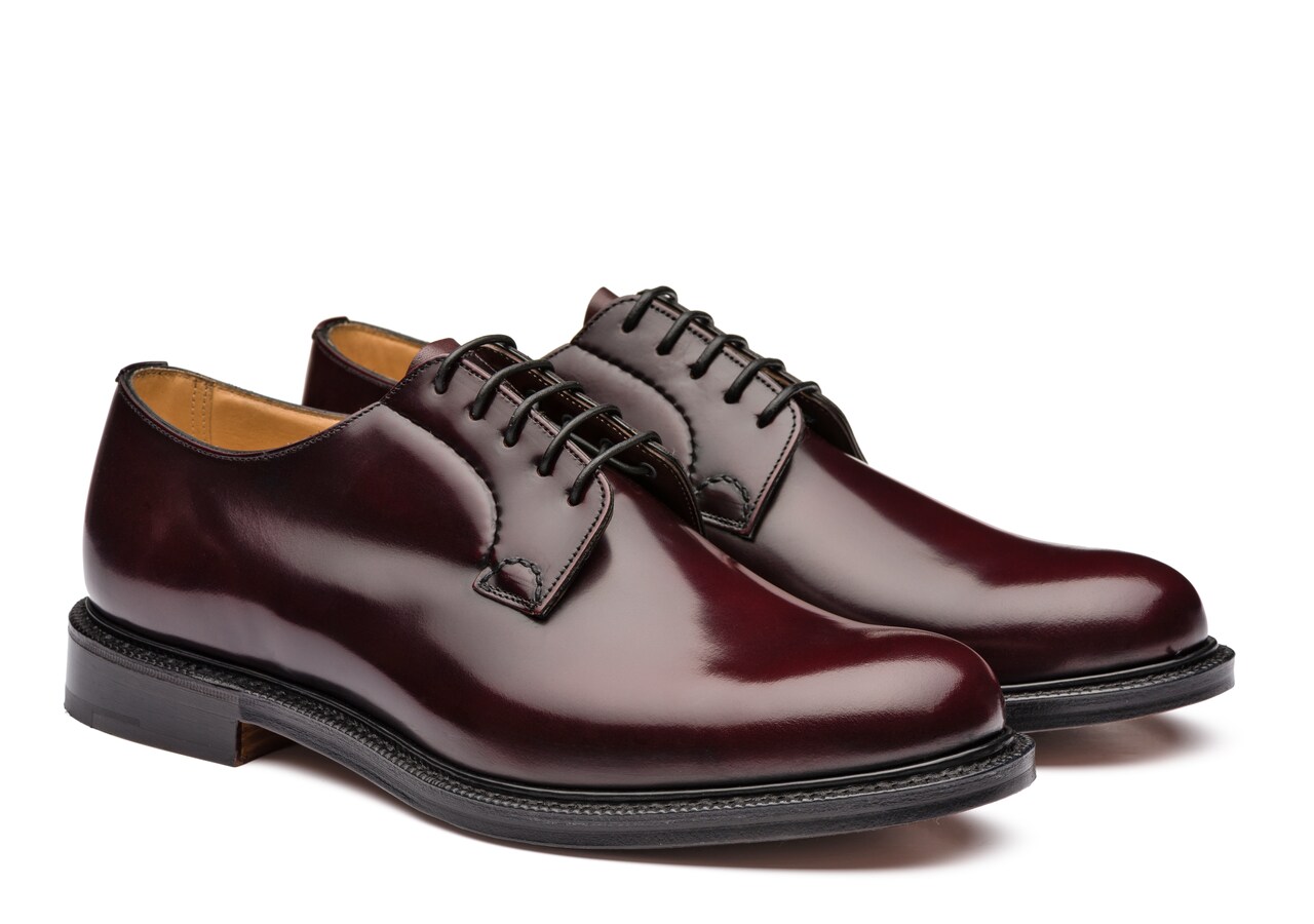 Shannon Derby in Pelle di Vitello Spazzolato Bordeaux | Church's