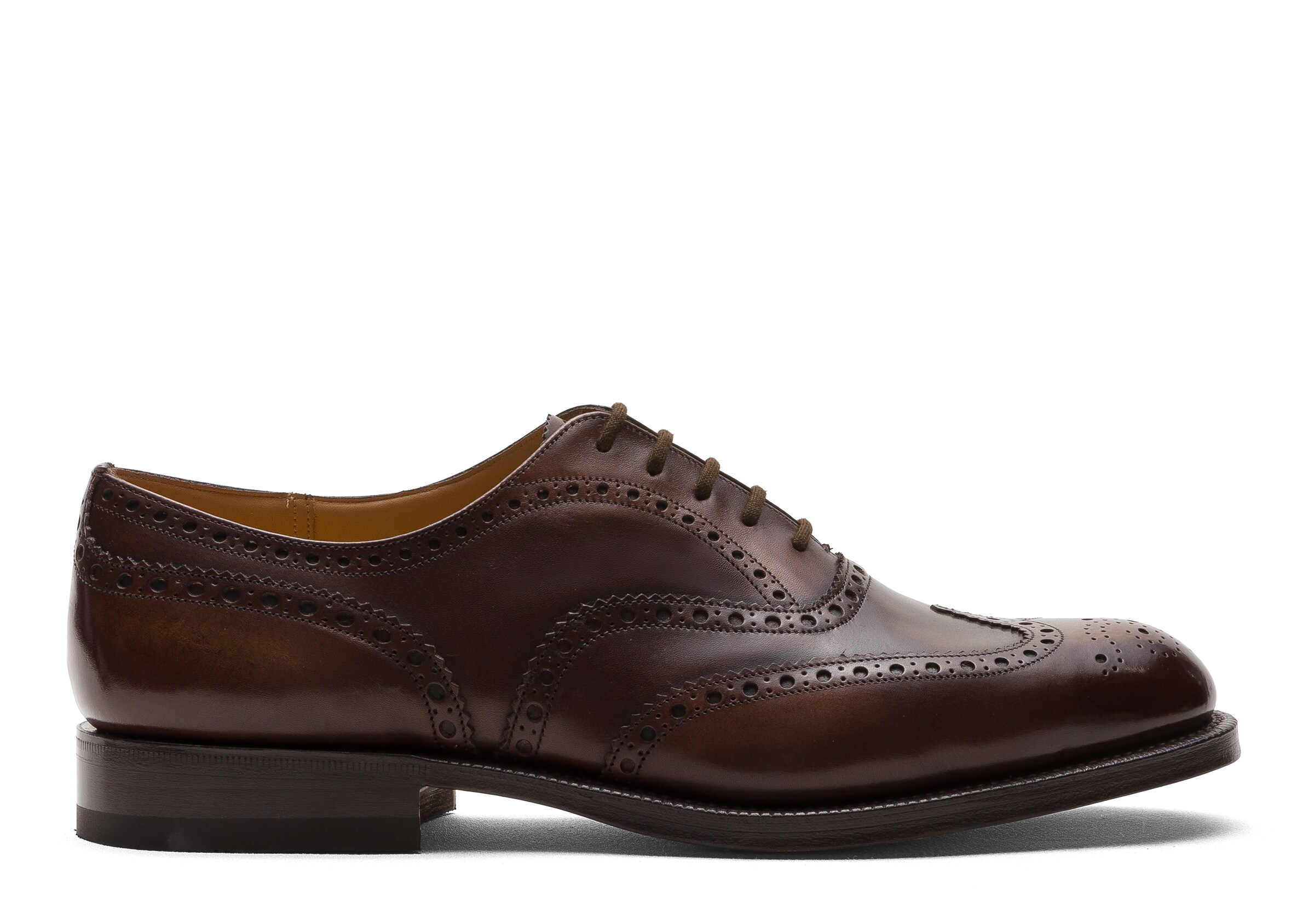 Church Bleached Calfskin Oxford Brogue, Man, Ebony, Size 7