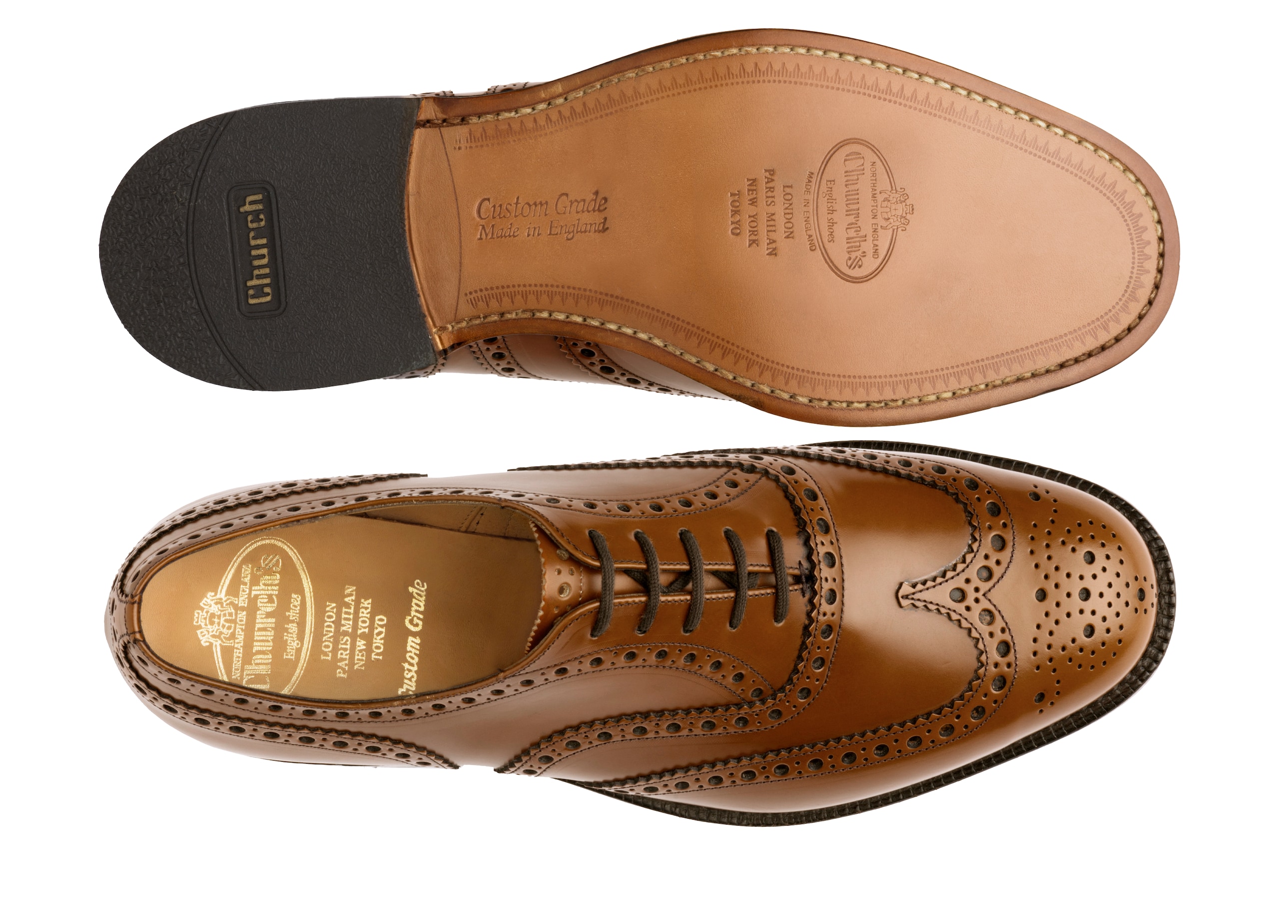 Burwood Polished Binder Oxford Brogue Sandalwood 【おすすめ】 church's ブーツ