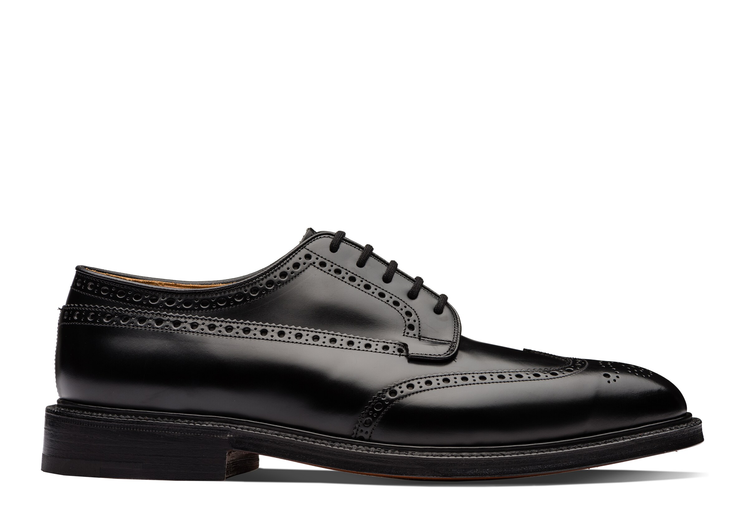 Church Polished Binder Derby Brogue, Man, Black, Size 7