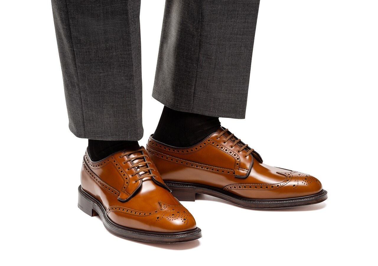 Grafton 173 Polished Binder Derby Brogue Brown | Church's