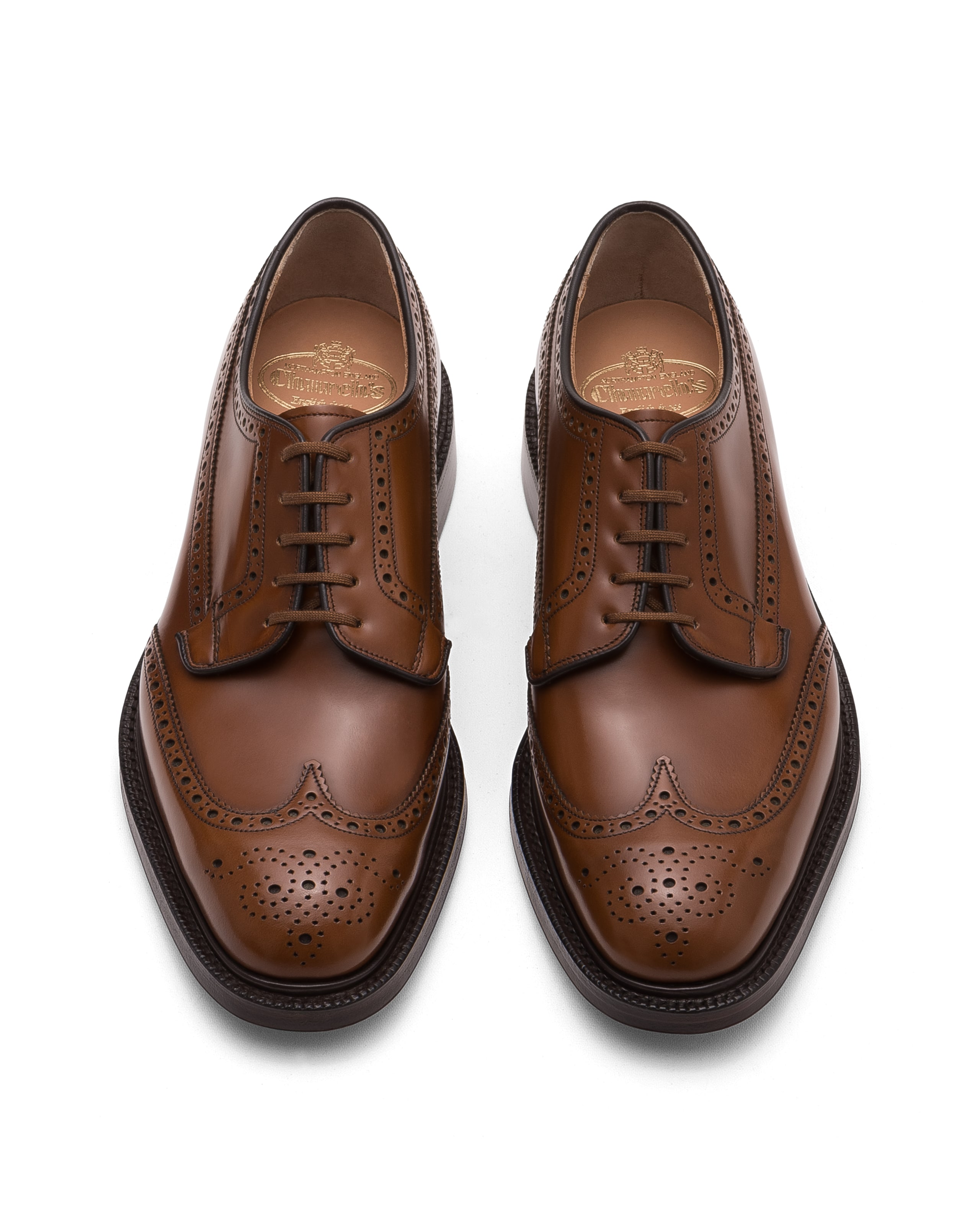 Grafton 173 Church's Polished Binder Derby Brogue Brown