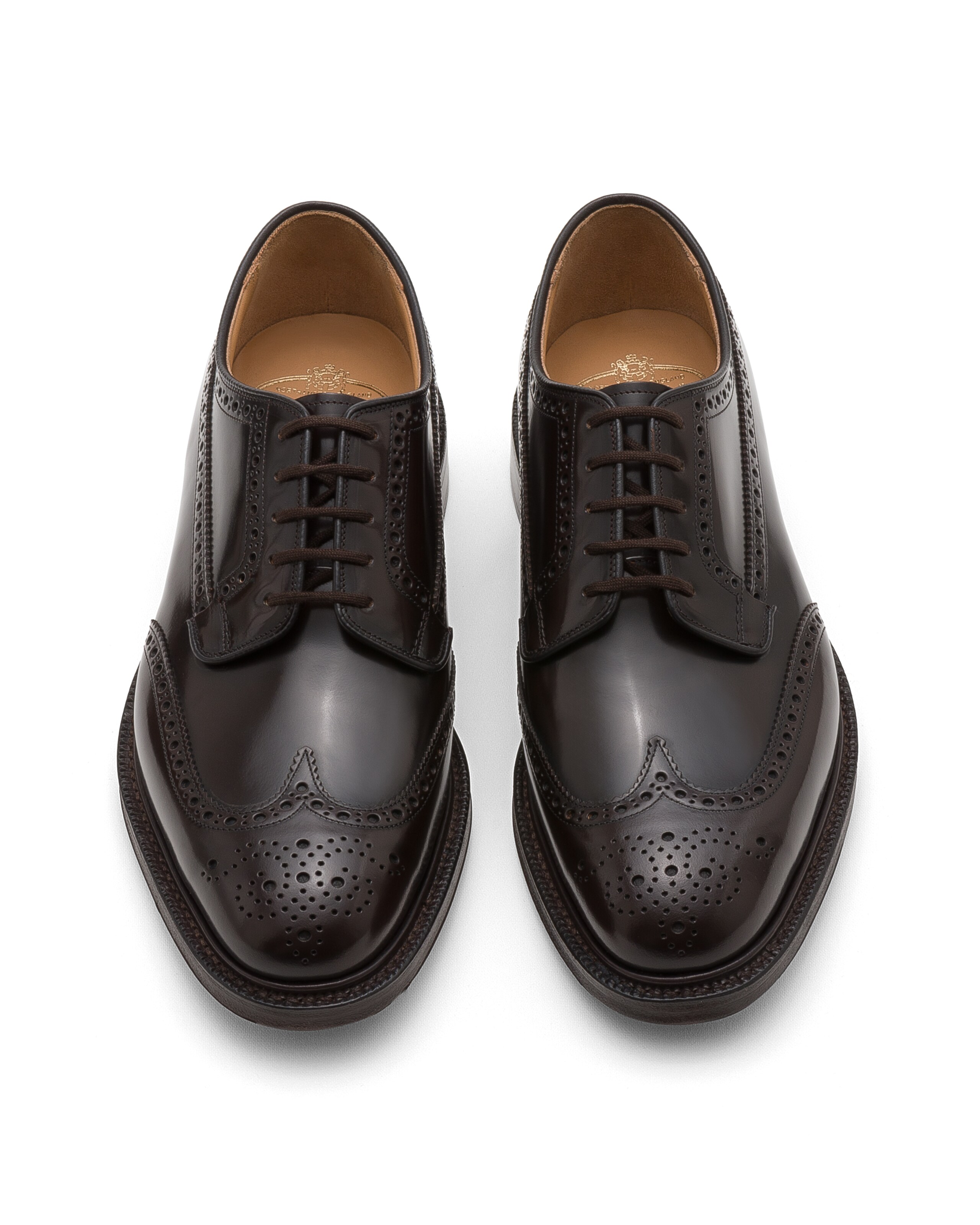 Grafton 173 Church's Polished Binder Derby Brogue Brown