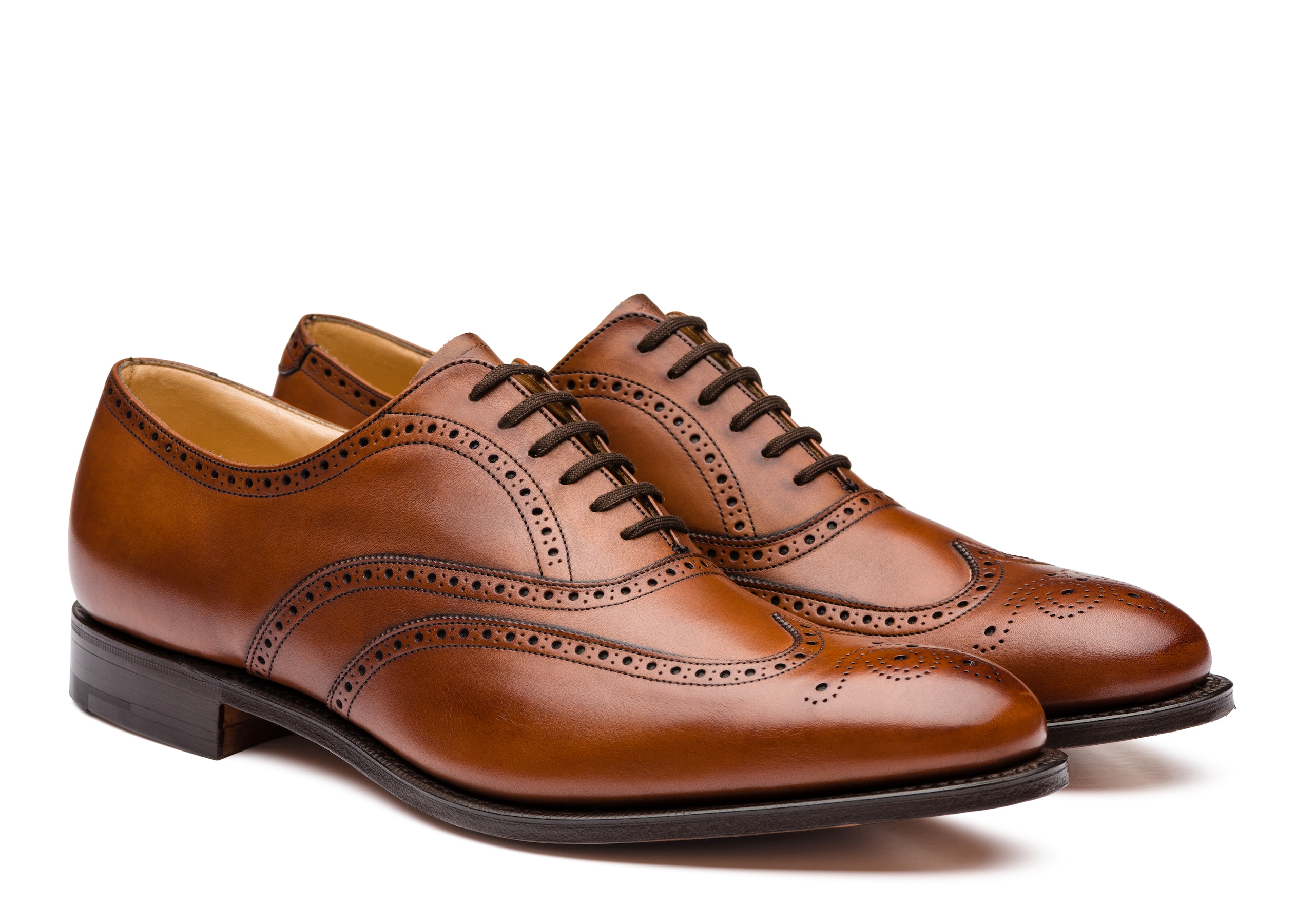 Church's Calf Leather Oxford Brogue, Uomo, Walnut, Size 5