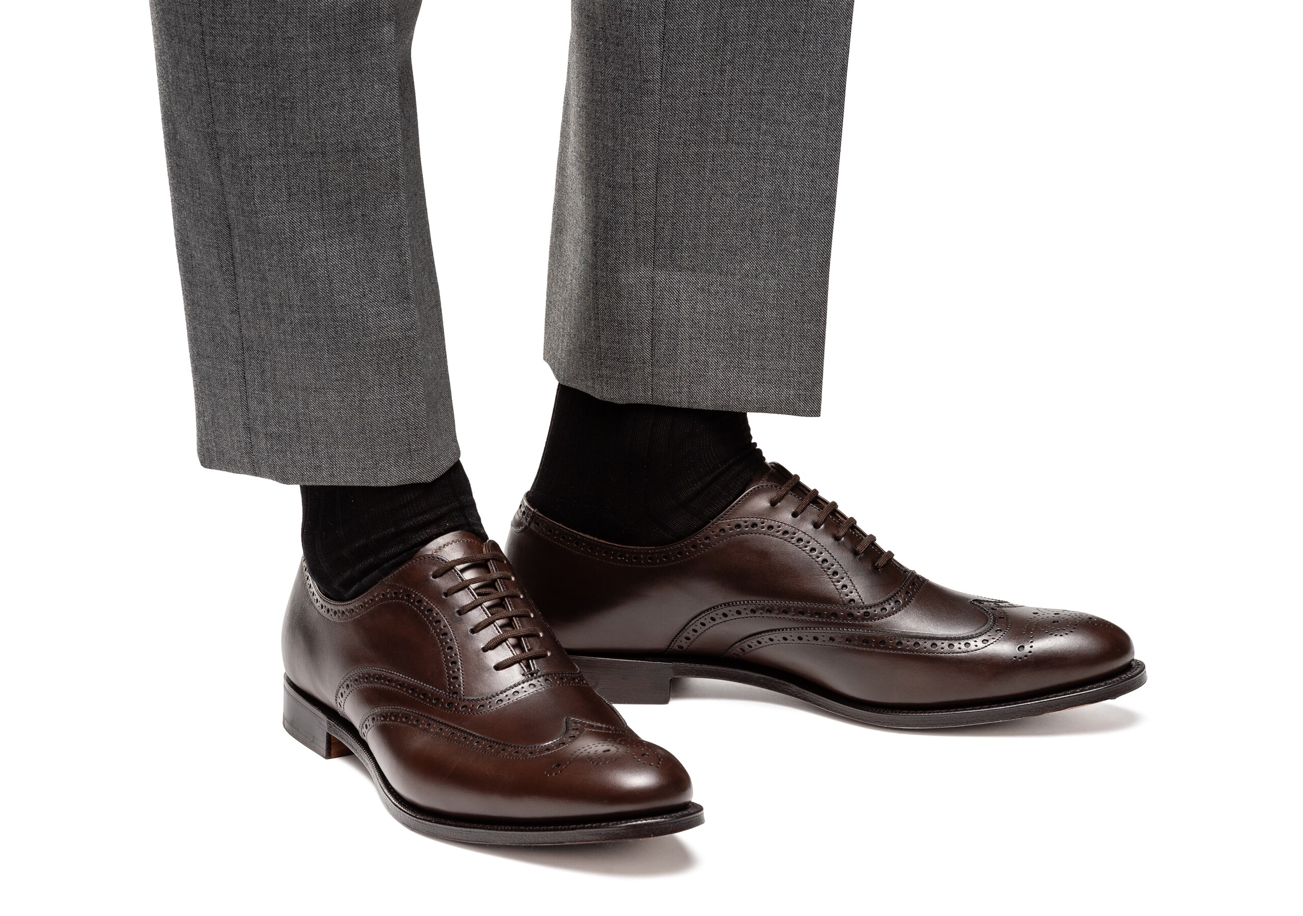 Church's Calf Leather Oxford Brogue, Uomo, Ebony, Size 12