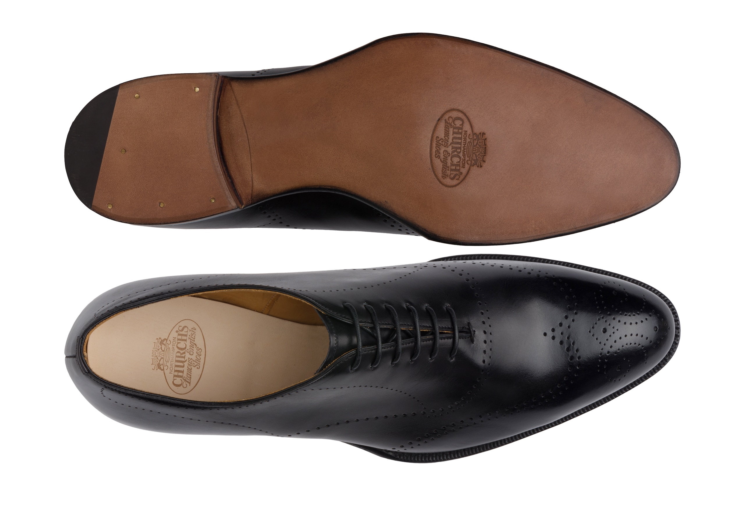 Dickens Church's Doha Leather Oxford Brogue Black