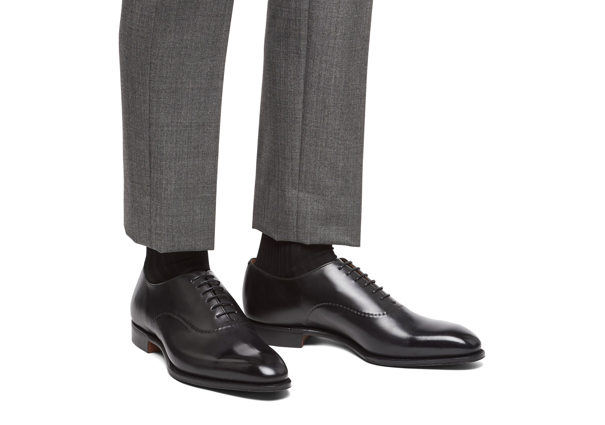 Eliot Church's Oxford en Cuir Masai Noir
