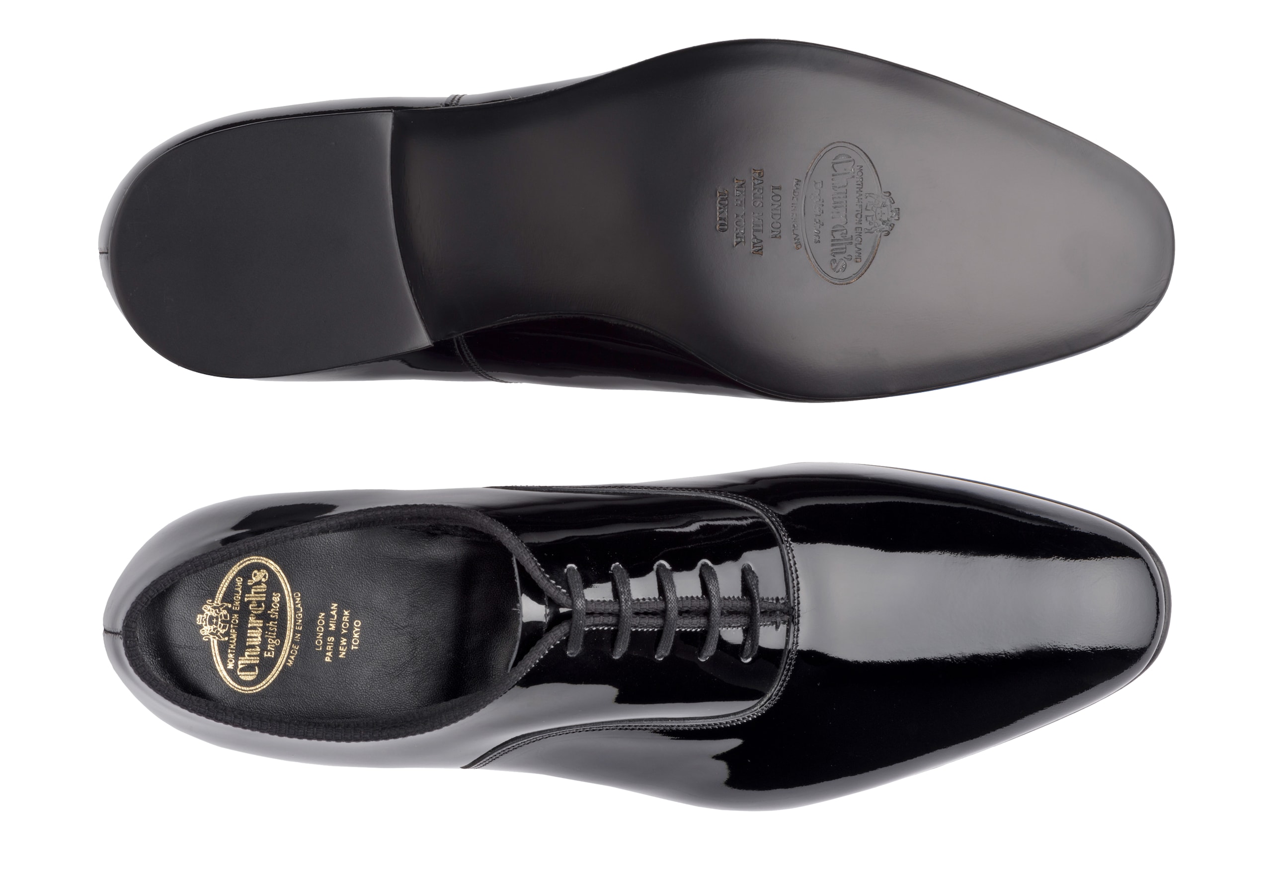 Whaley Church's Patent Leather Oxford Black