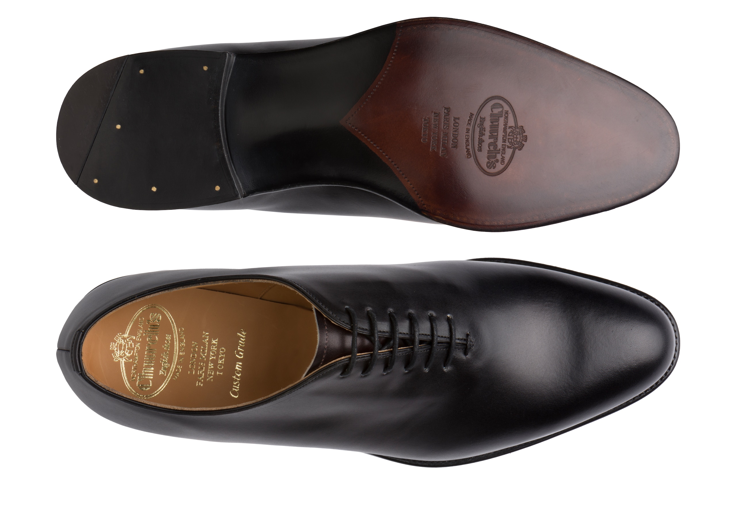 King Church's Royal Calf Leather Whole Cut Oxford Black