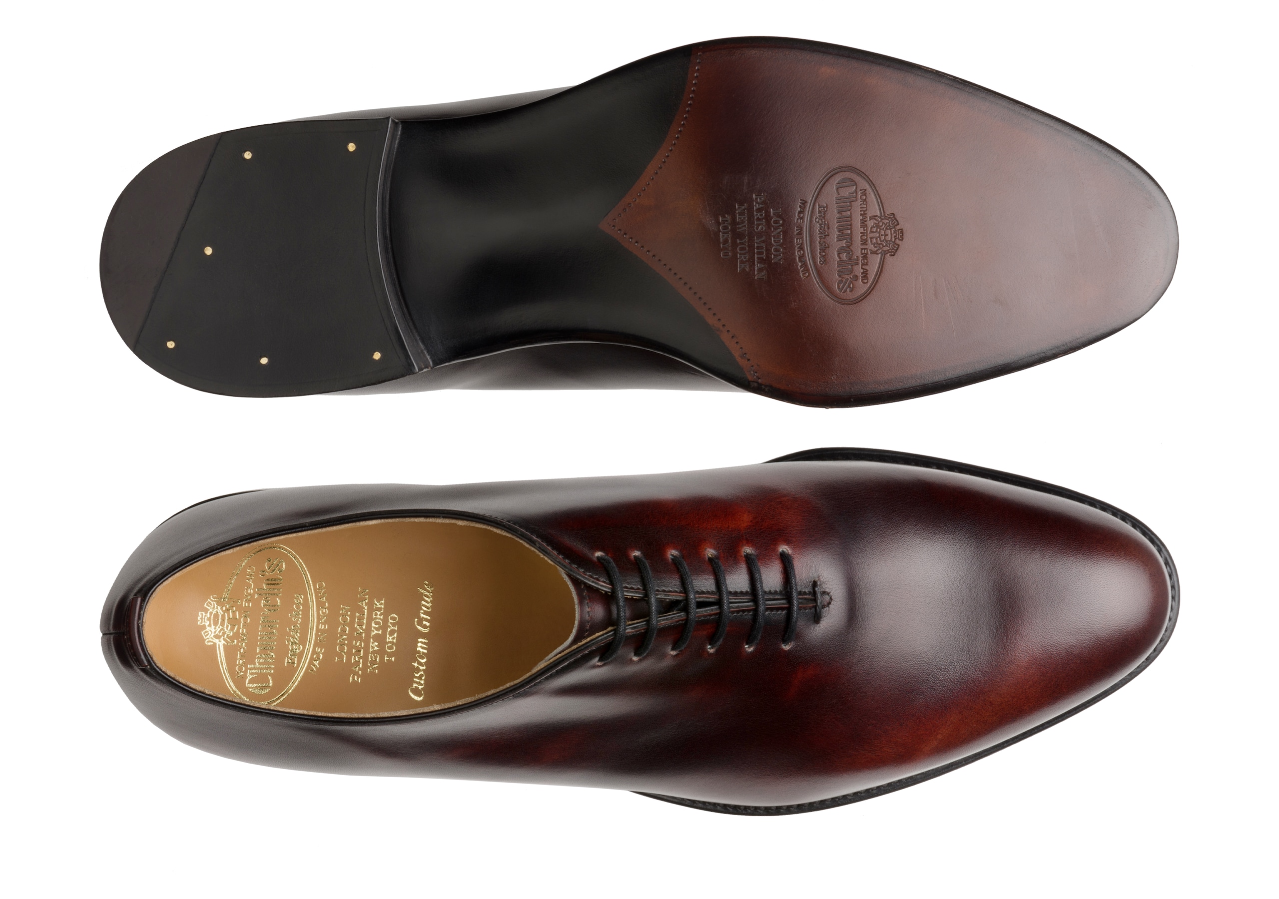 King Church's Royal Calf Leather Whole Cut Oxford Red