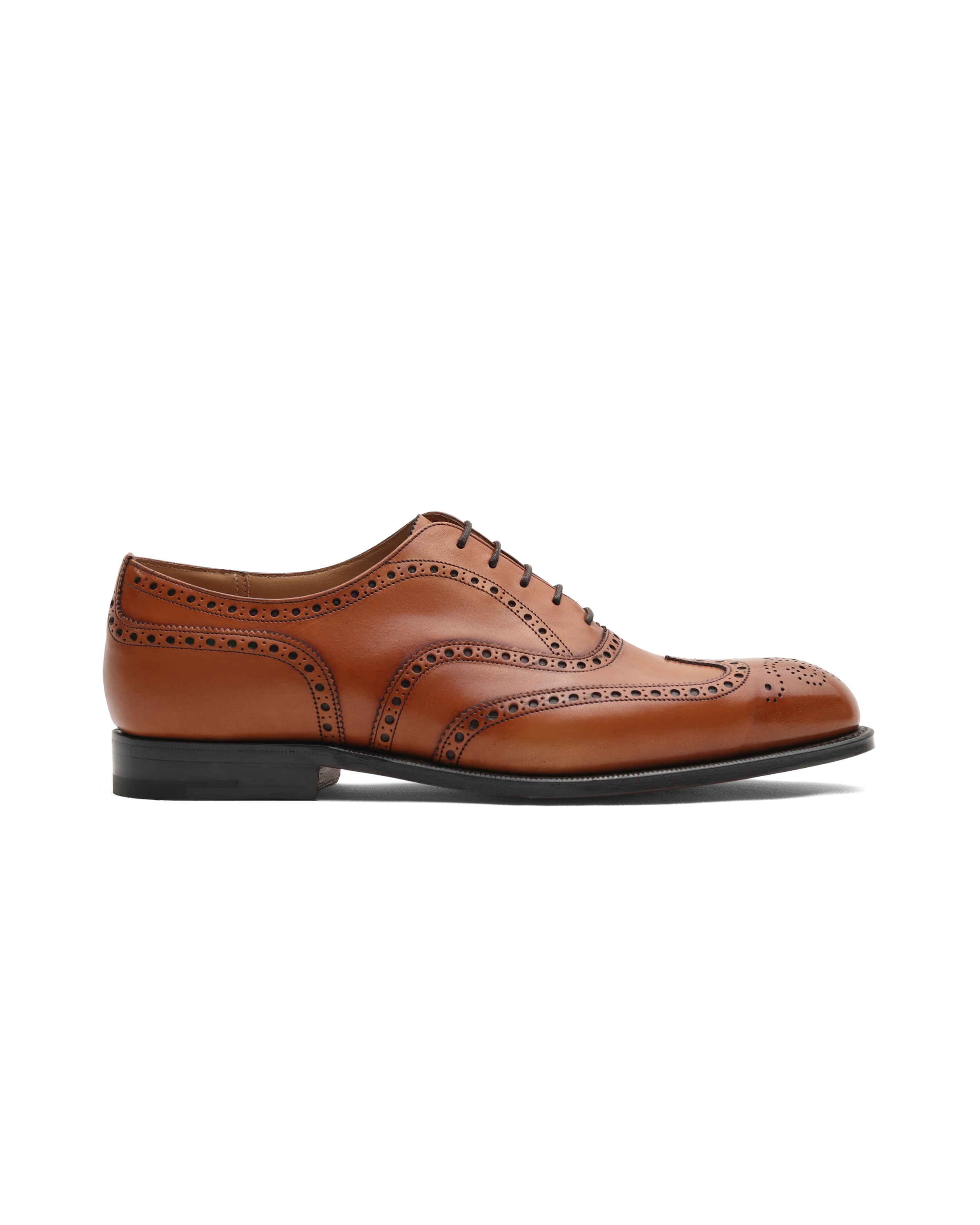 Church Bleached Calfskin Oxford Brogue, Man, Brick, Size 11