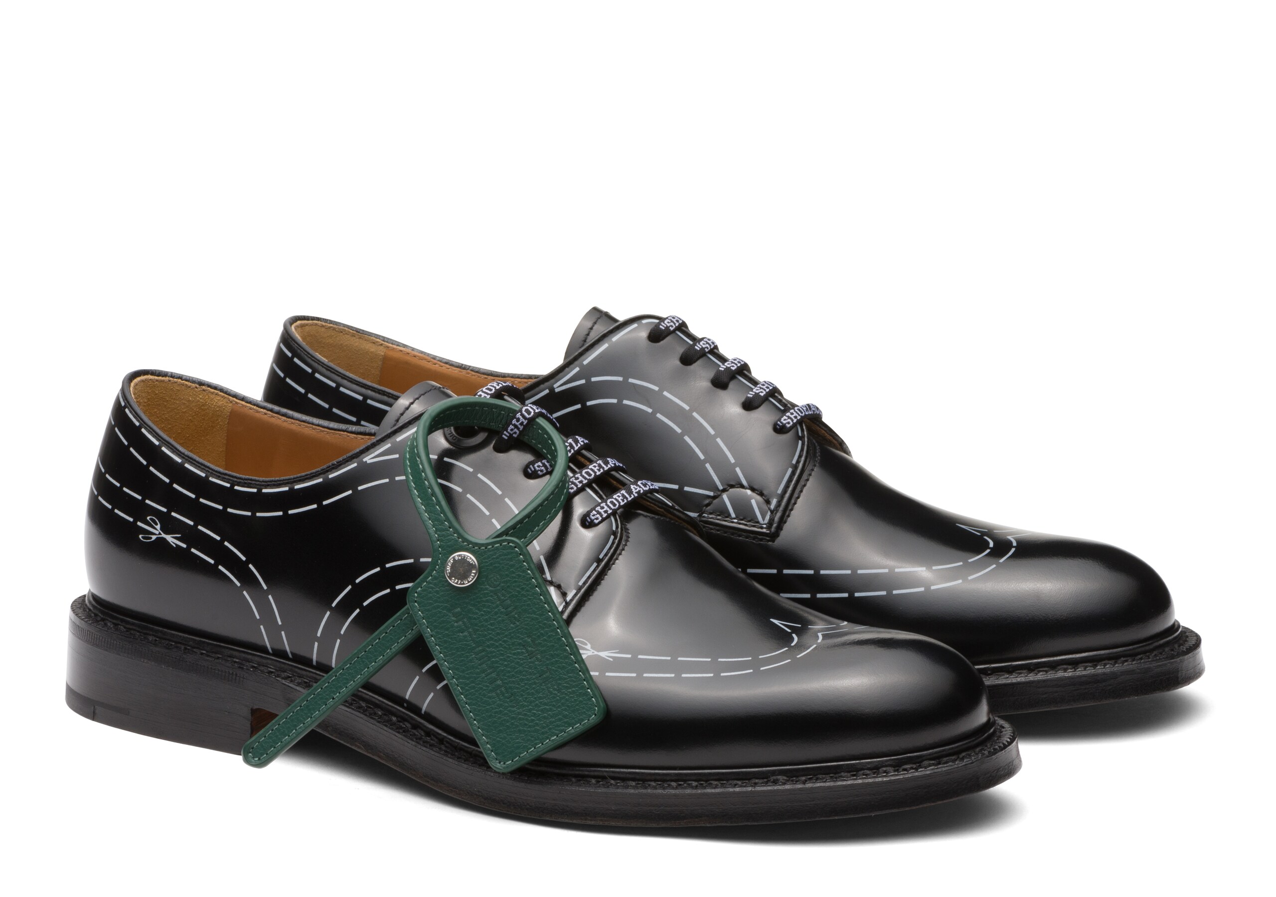 Shannon cut lines Church's Polished Binder Derby Black Black