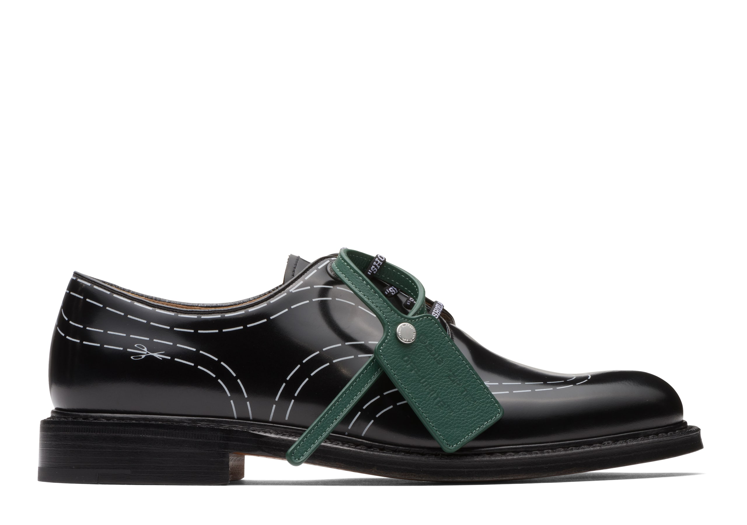 Shannon cut lines Church's Polished Binder Derby Black Black