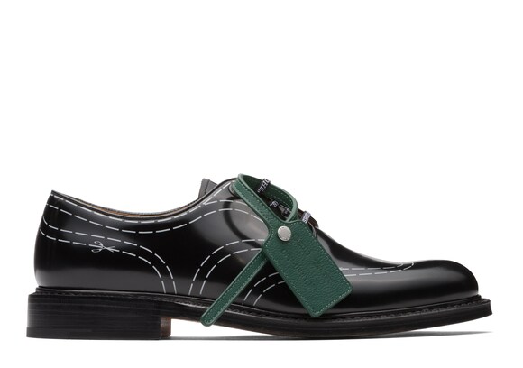 Church's Shannon cut lines Polished Binder Derby Black Black