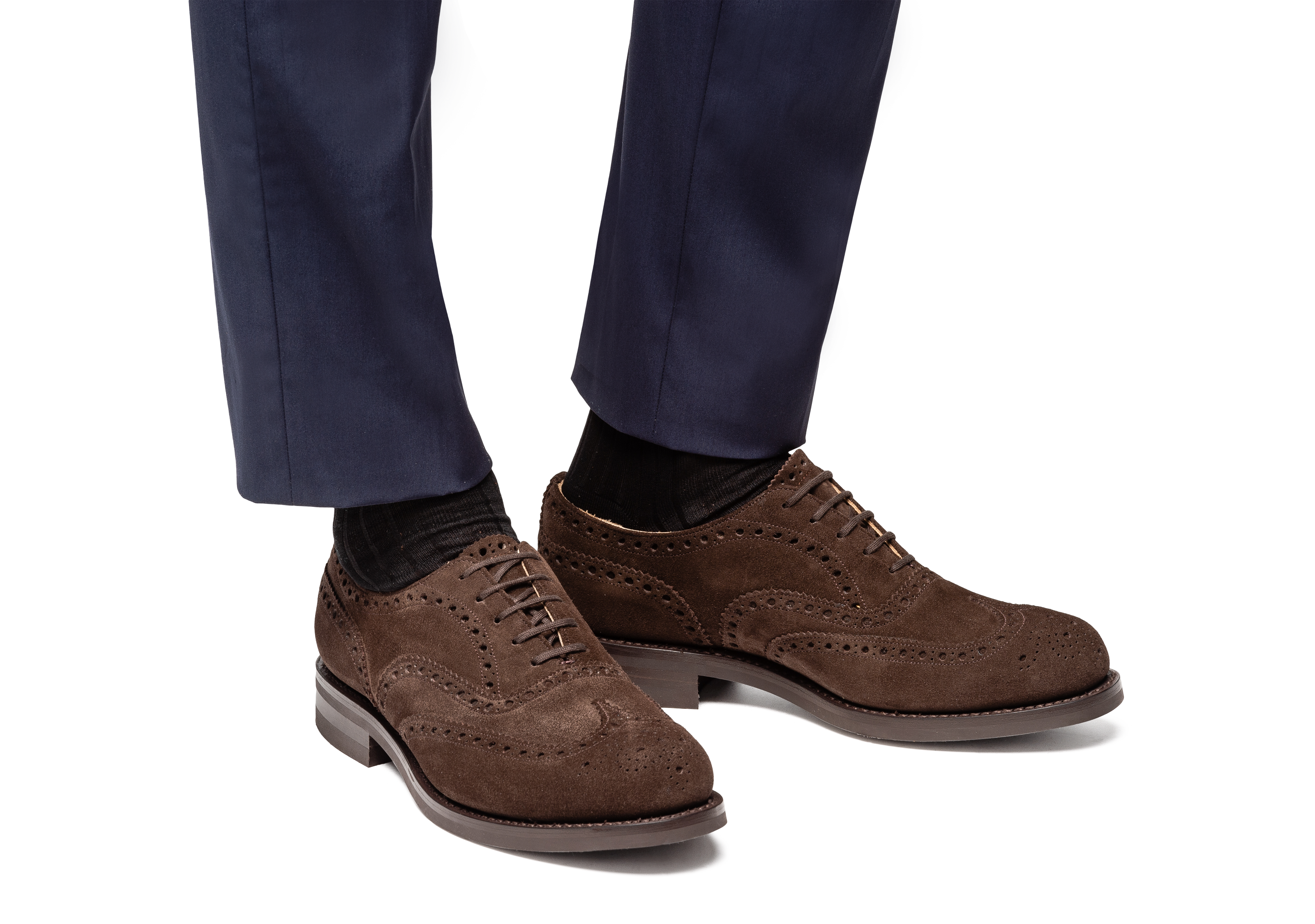 Amersham Suede Oxford Brogue Brown