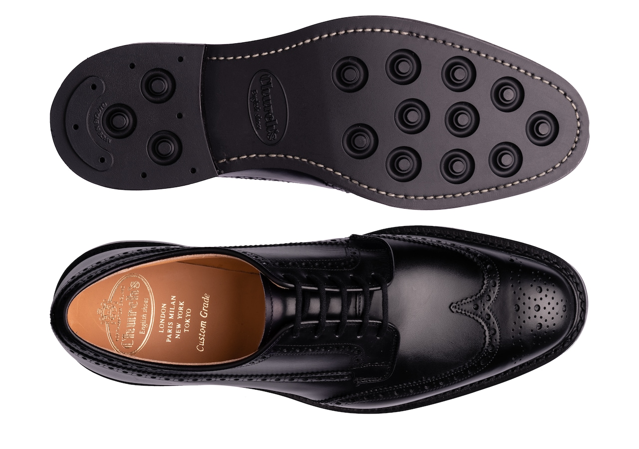 Grafton r Calf Leather Derby Brogue Black | Church's