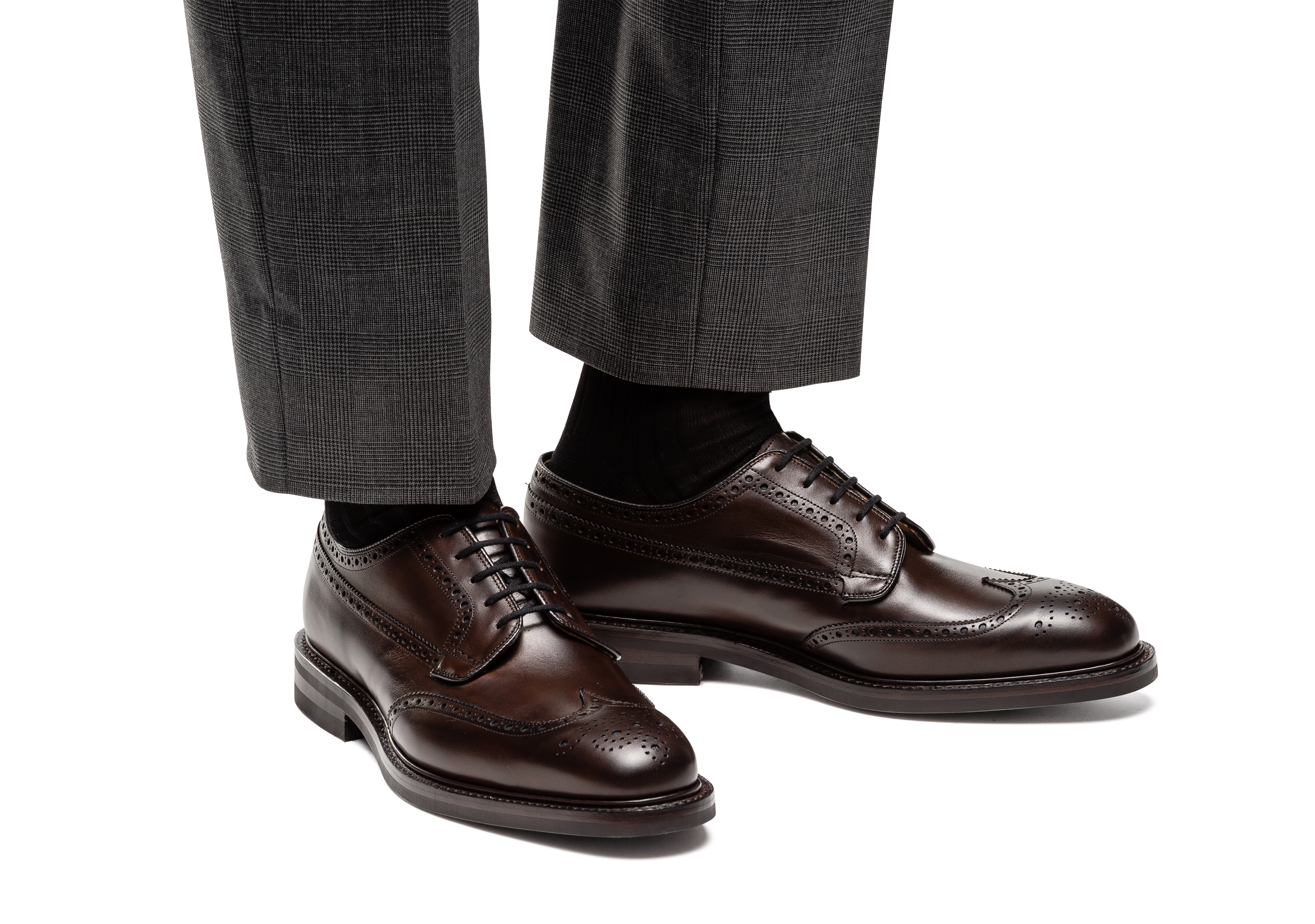 173 Nevada Leather Derby Brogue Brown