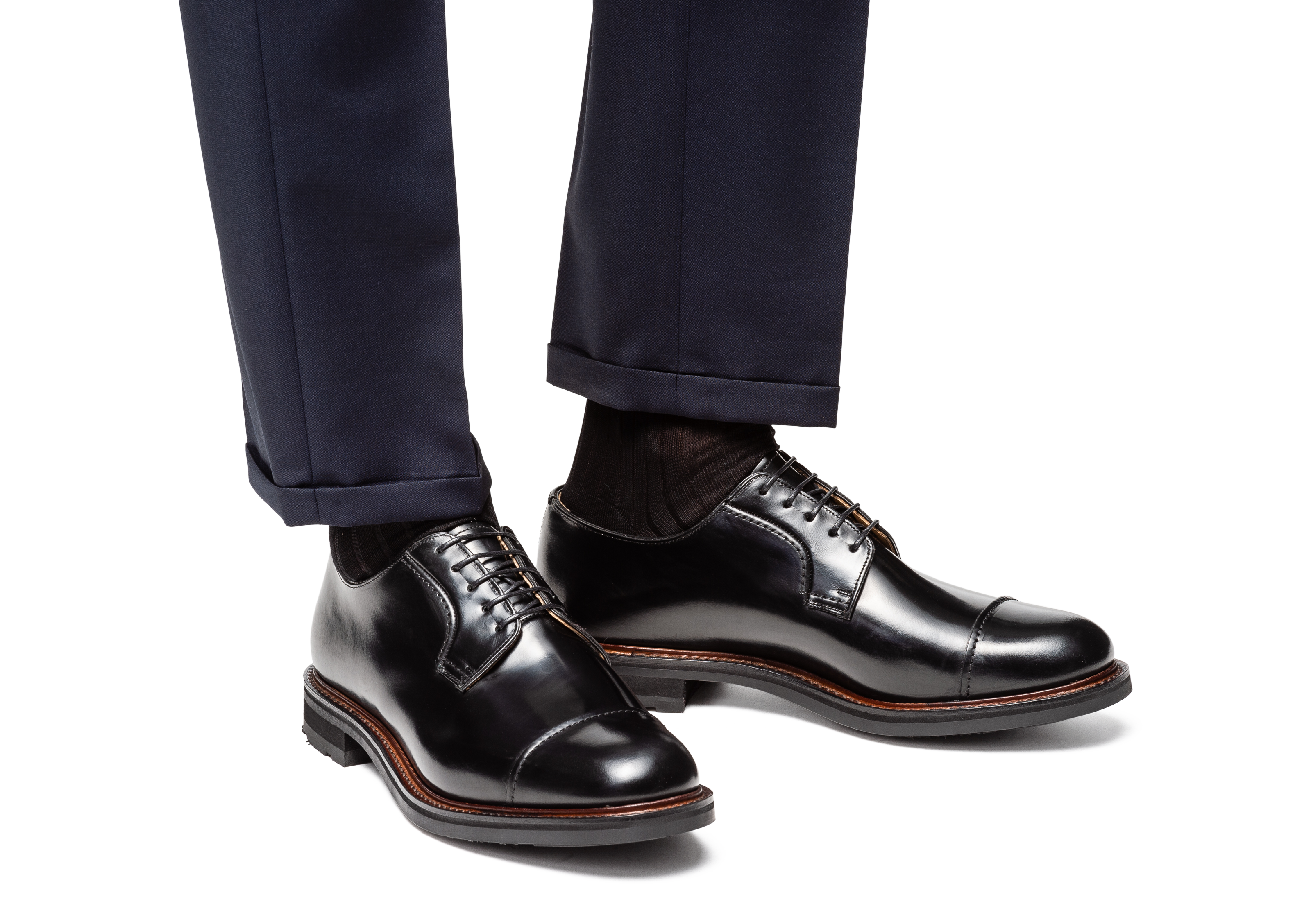 Wellington Polished Binder Derby Black - Shoe S Wellington Wellington Polished Binder Derby Black - Shoe S Wellington