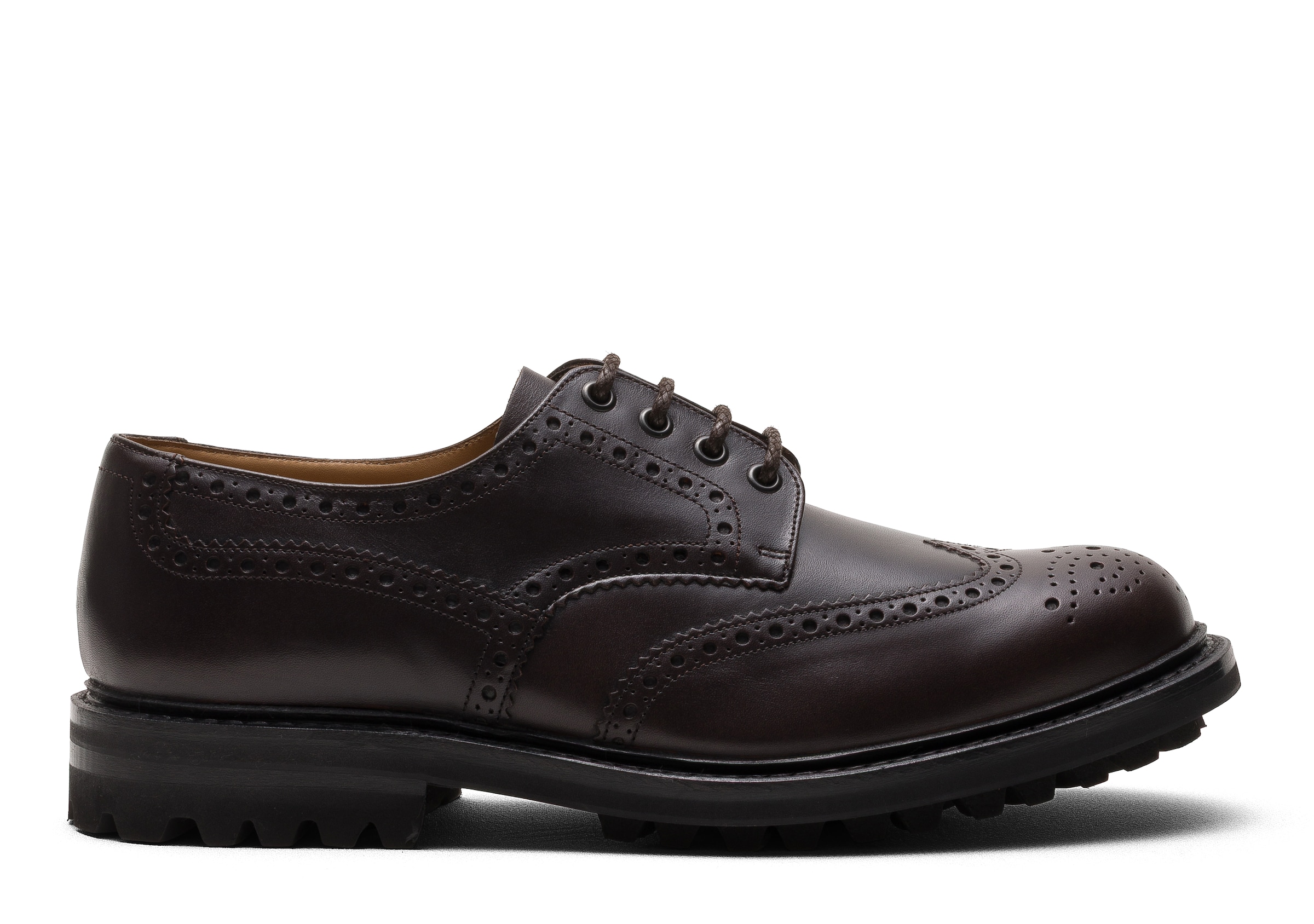Church Fumé Brushed Leather Derby Brogue, Man, Brown, Size 8