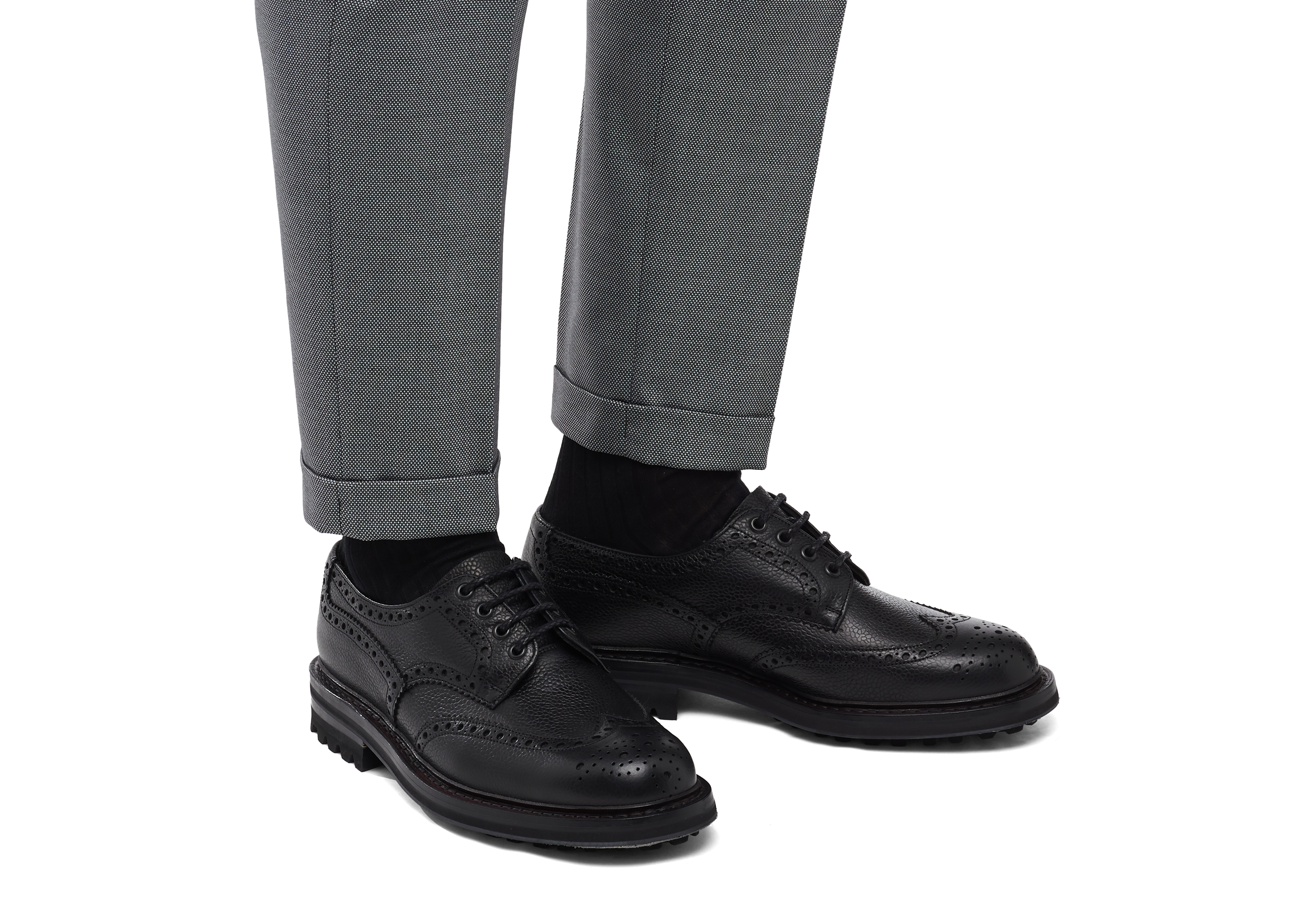 Men s Highland Grain Derby Brogue Black Church s