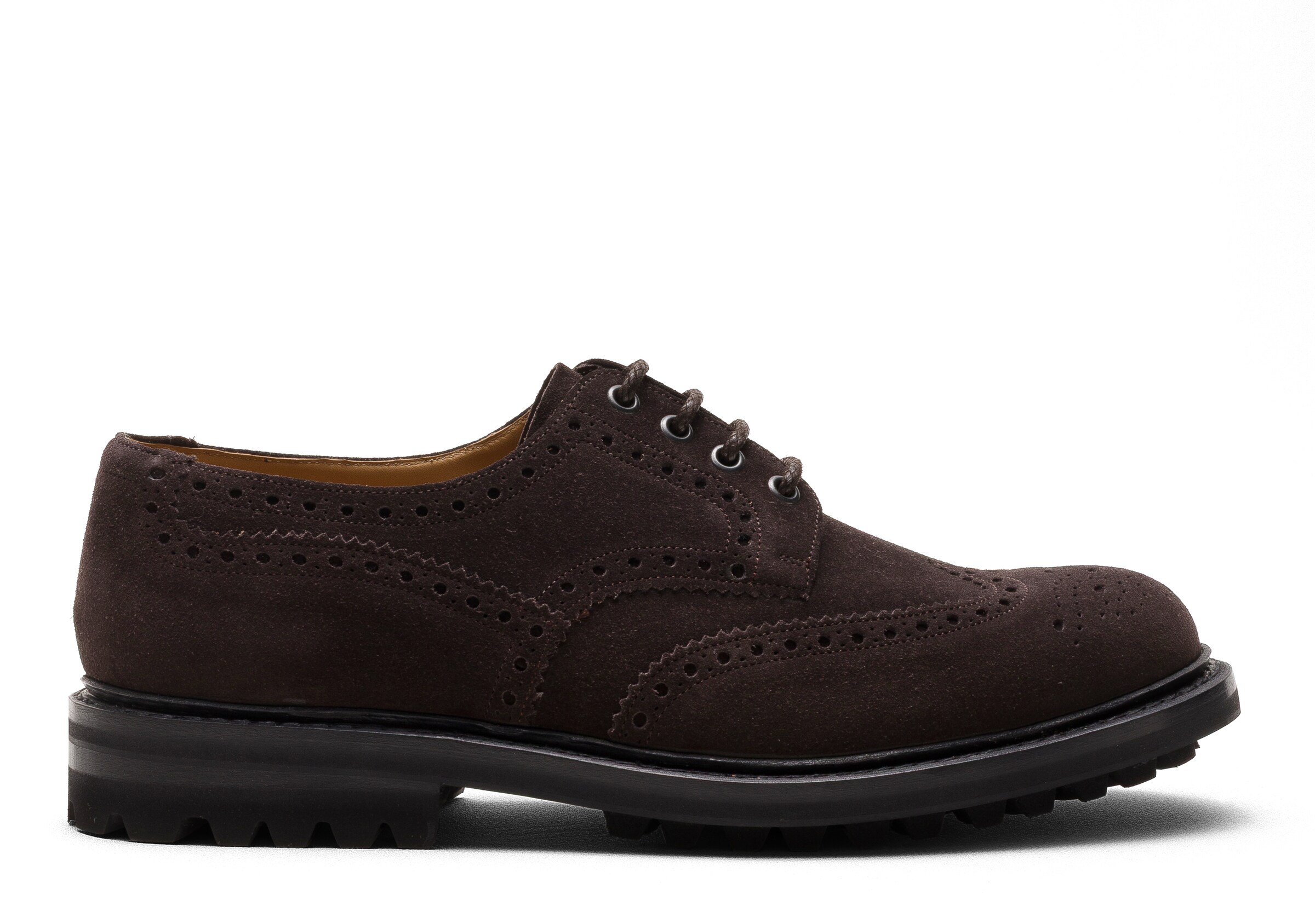 Church Suede Derby Brogue, Man, Ebony, Size 10,5