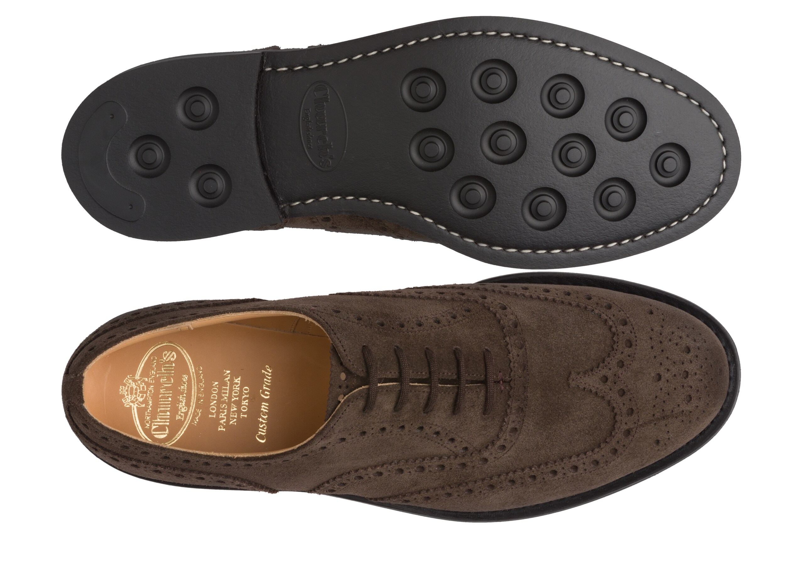 Amersham lw Church's Castoro Suede Oxford Brogue Brown