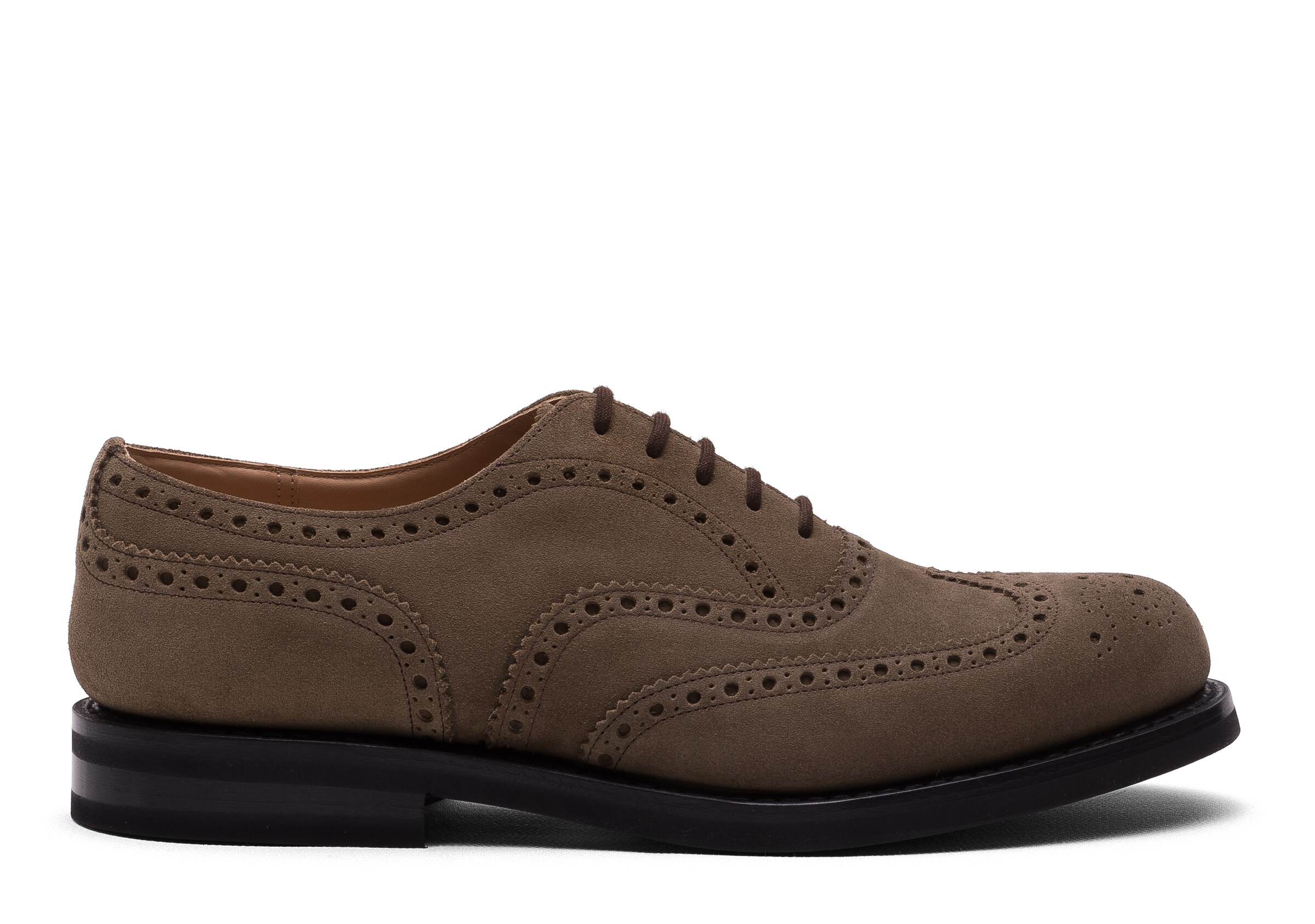 Church Castoro Suede Oxford Brogue, Man, Mud, Size 6
