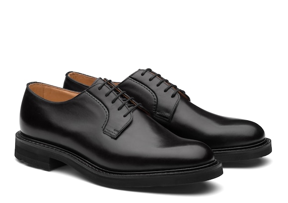DOUCAL'S SCARPA DERBY IN PELLE SPAZZOLATA CON PUNTALE Uomo Ebano |  Mascheroni Moda