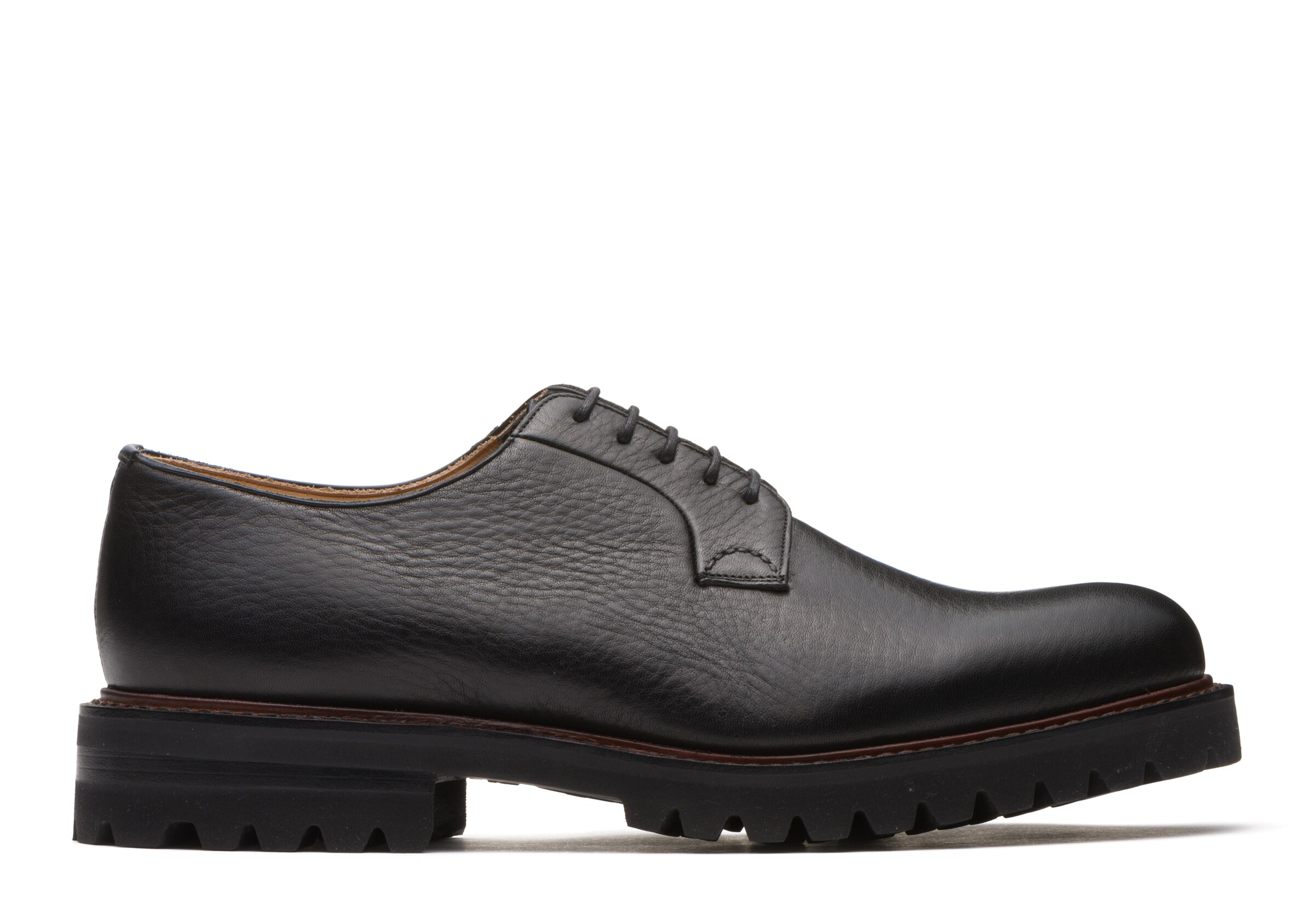 Church Soft Grain Calf Leather Derby, Man, Black, Size 8