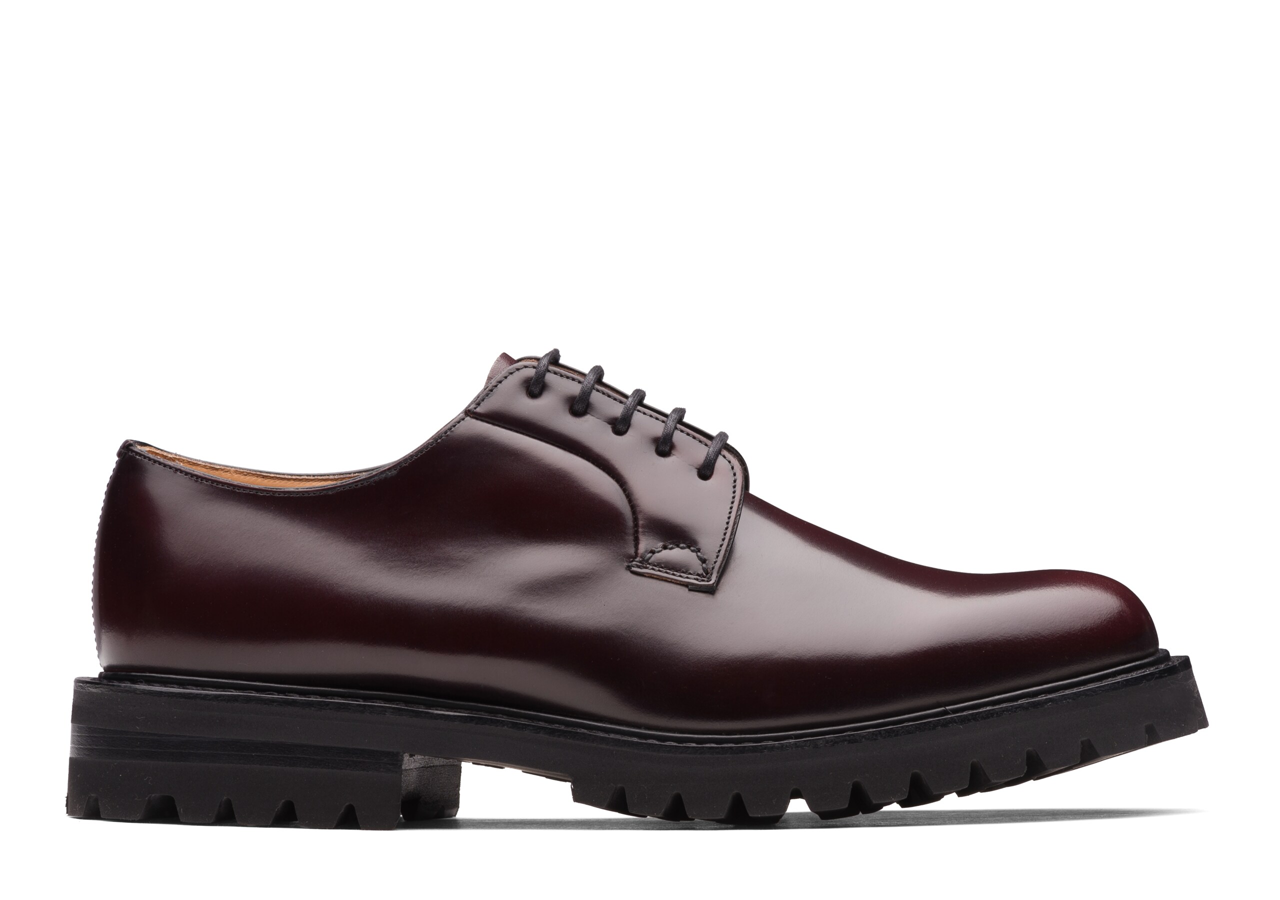 Shannon  t Church's Derby à lacets en cuir glacé Bordeaux