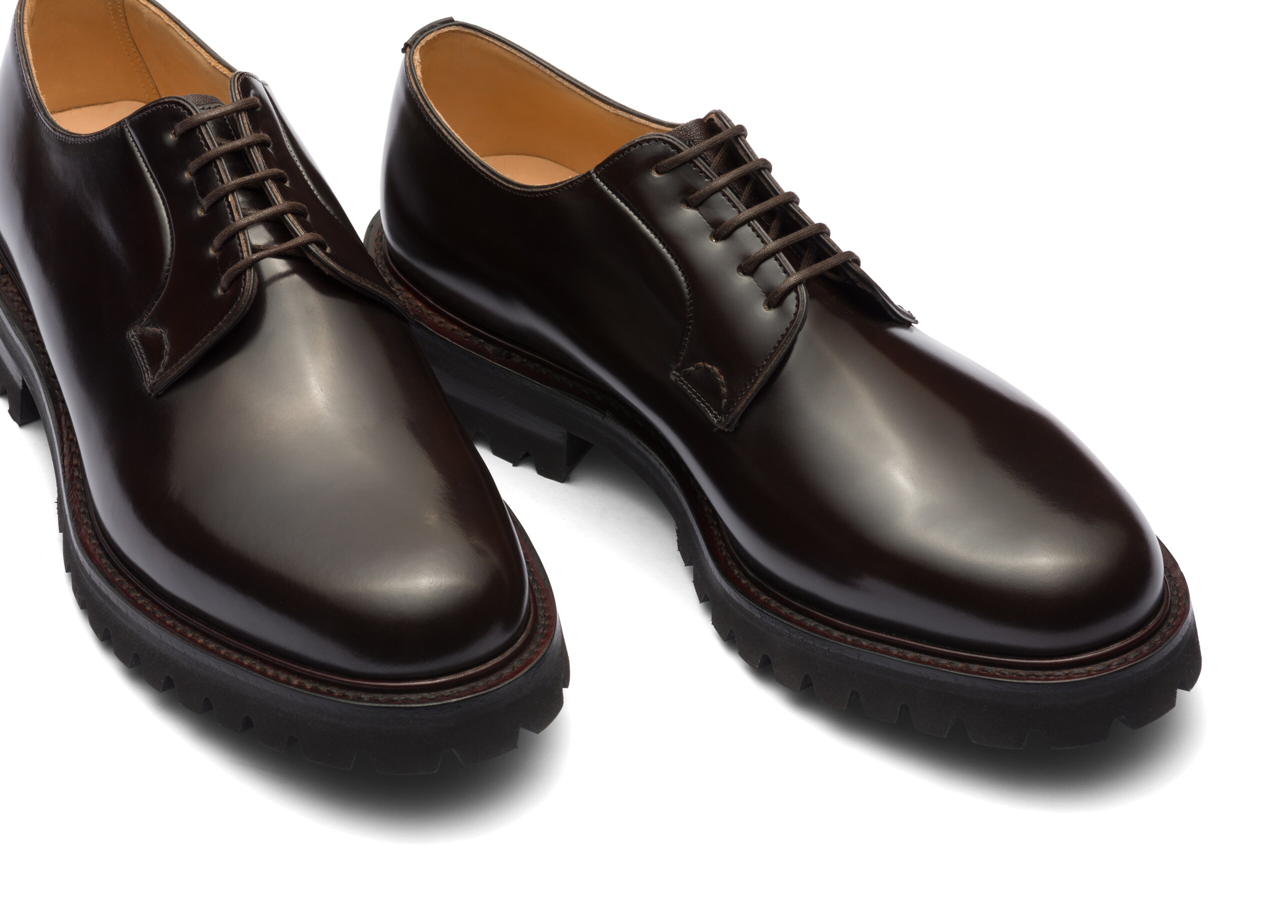 Shannon  t Church's Derby à lacets en cuir glacé Marron