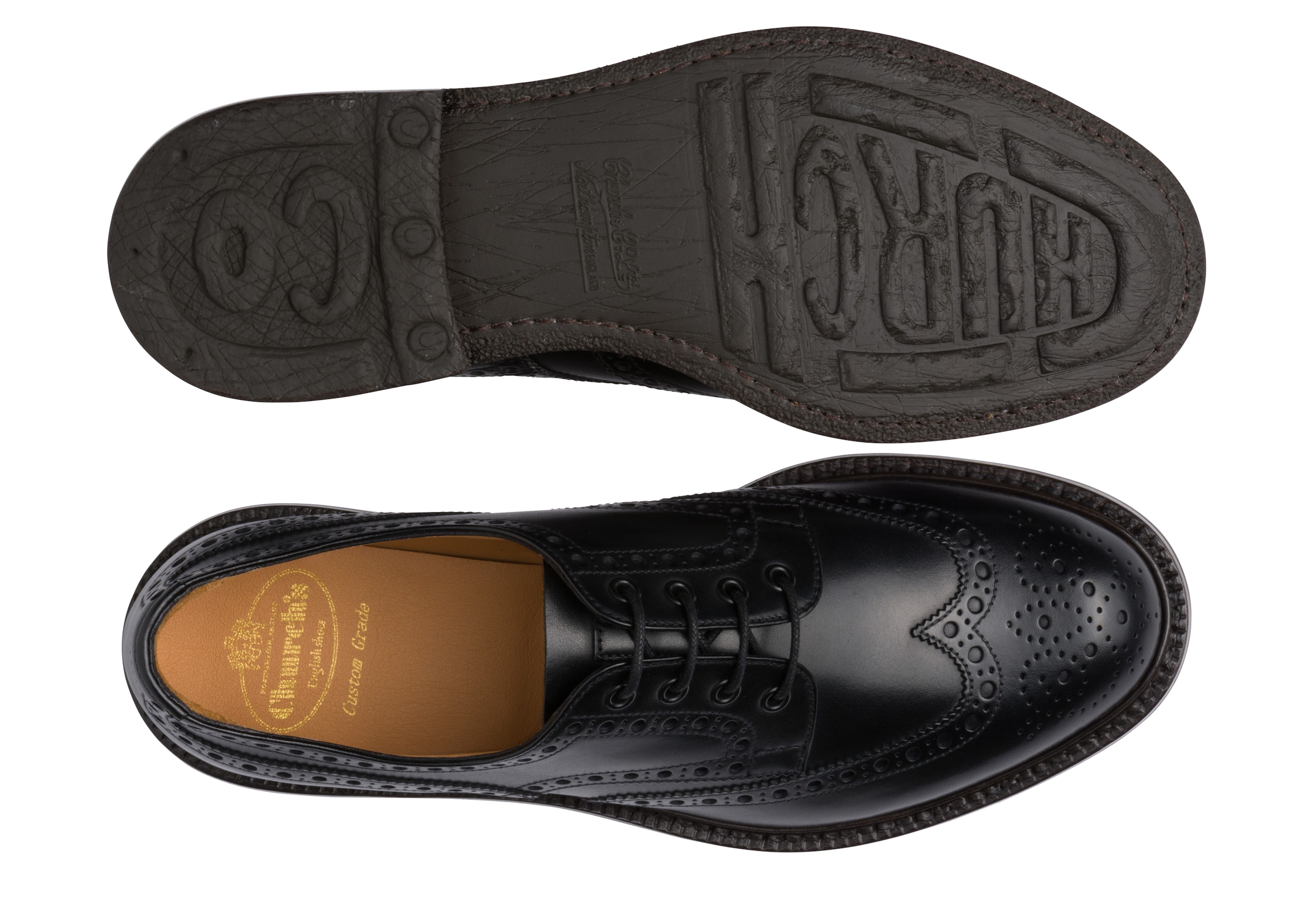 Horsham Church's Prestige Calf Leather Derby Brogue Black