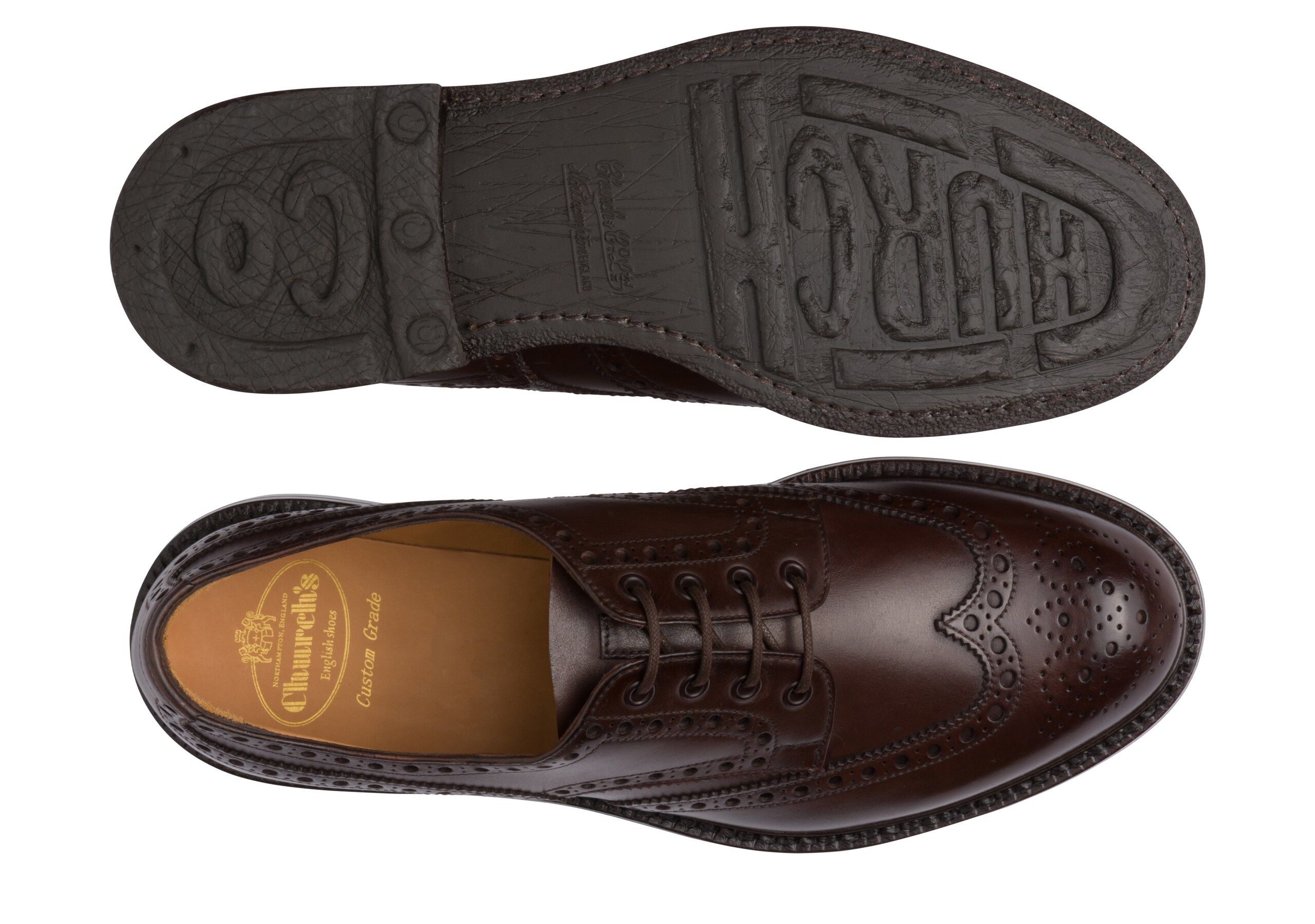 Horsham Church's Prestige Calf Leather Derby Brogue Brown