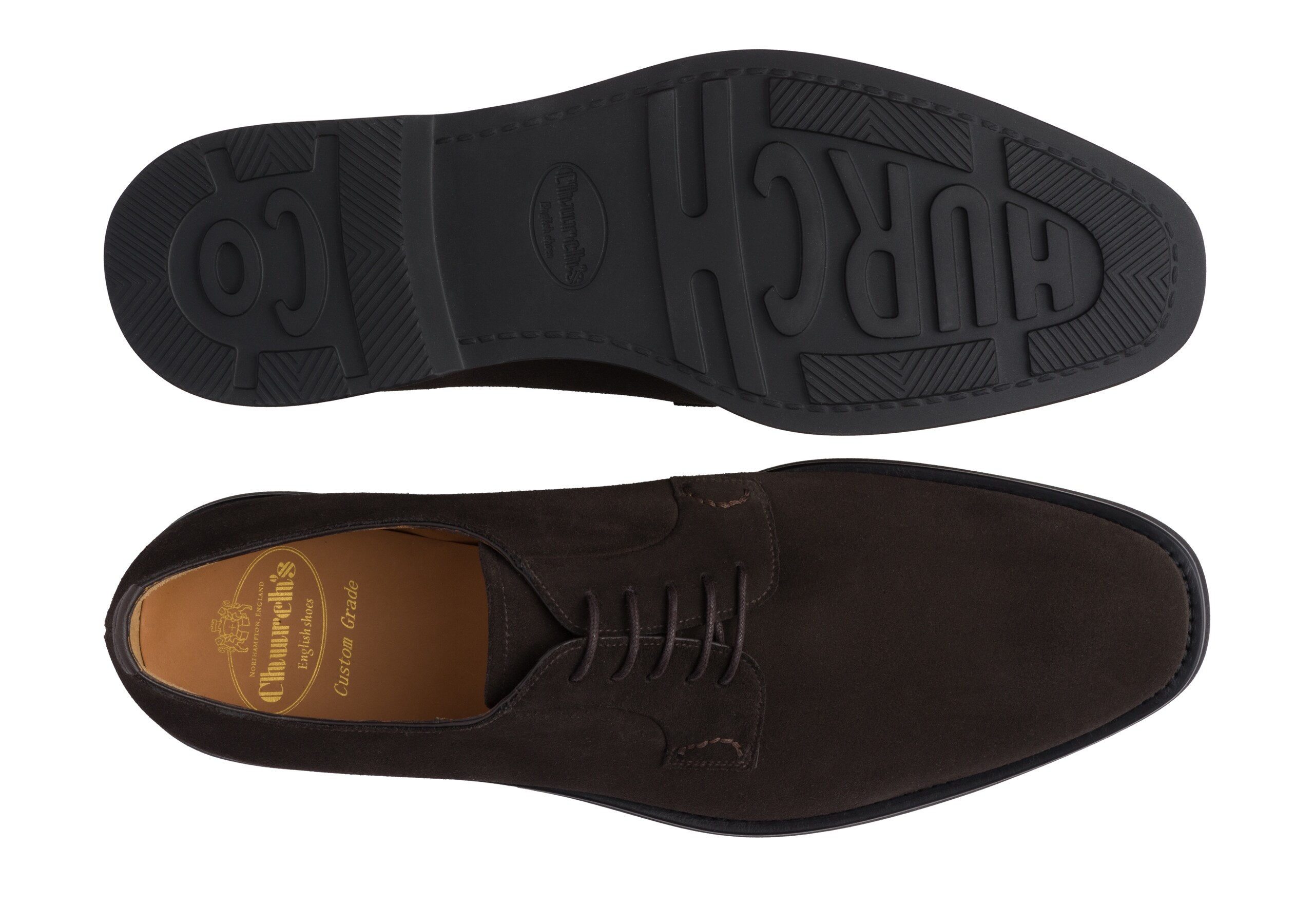 Stratton l Church's Derby en veau velours doux Marron