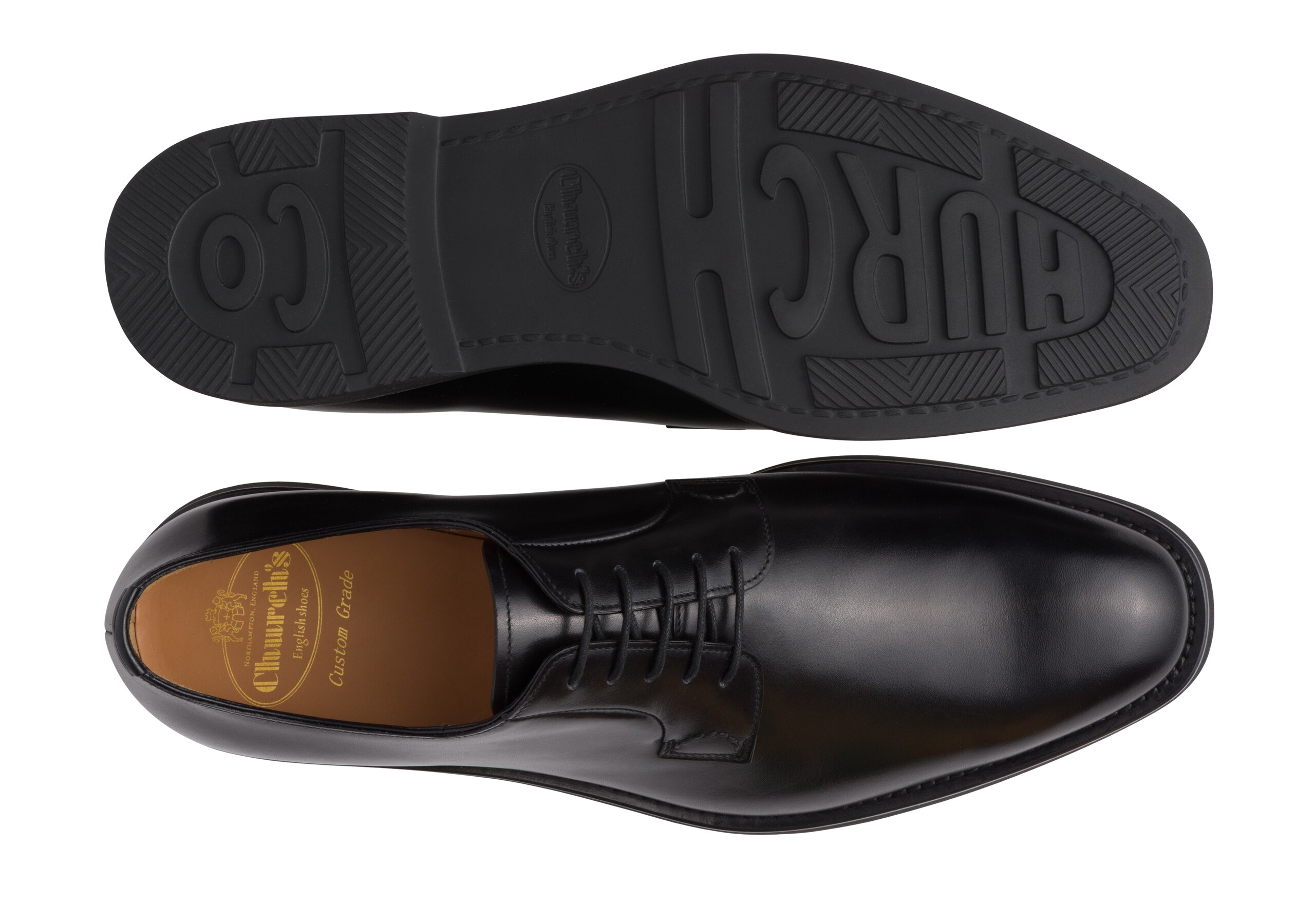 Stratton l Church's Calf Leather Derby Black