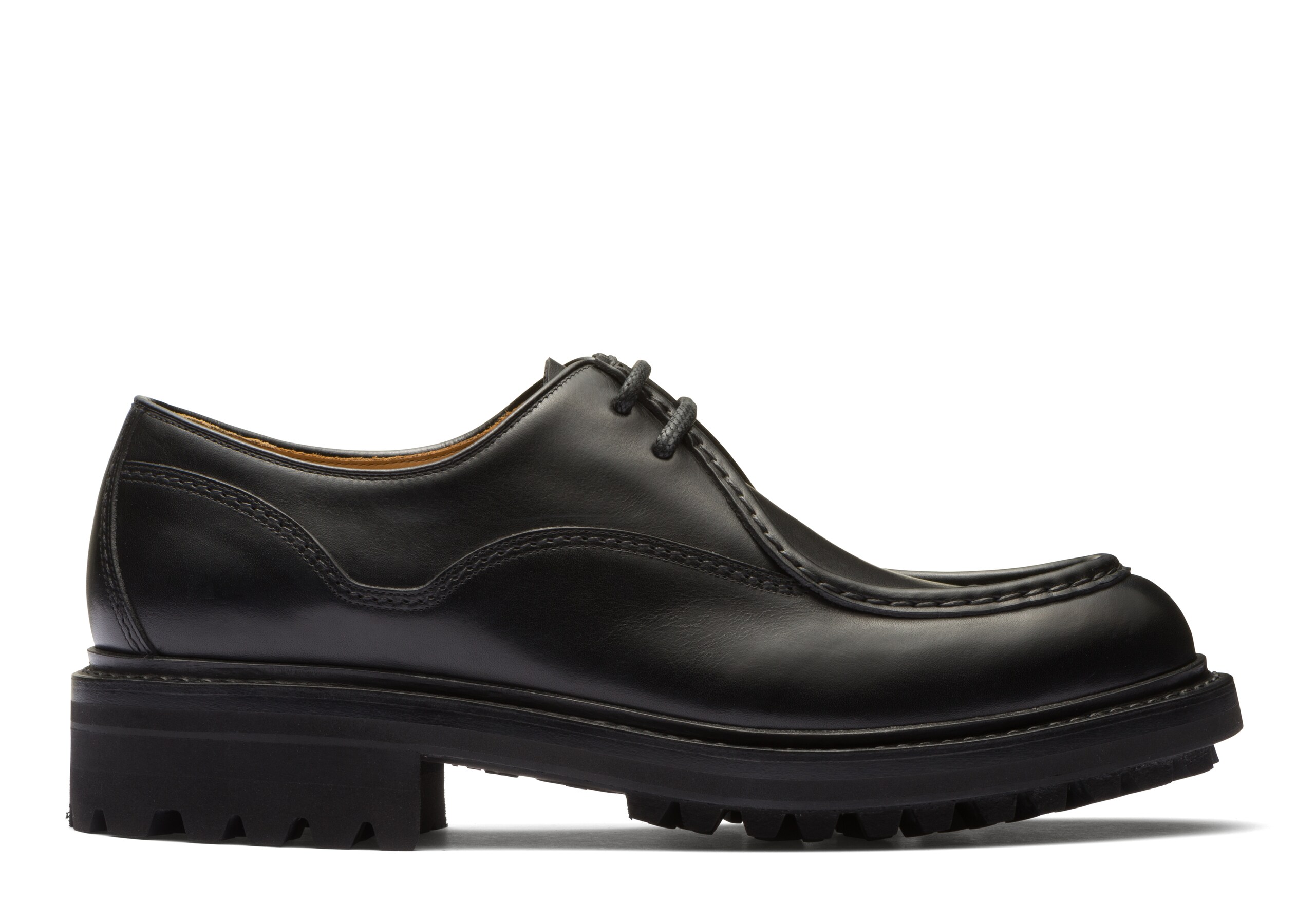 Lymington Church's Burnished Monteria Leather Lace Up Black