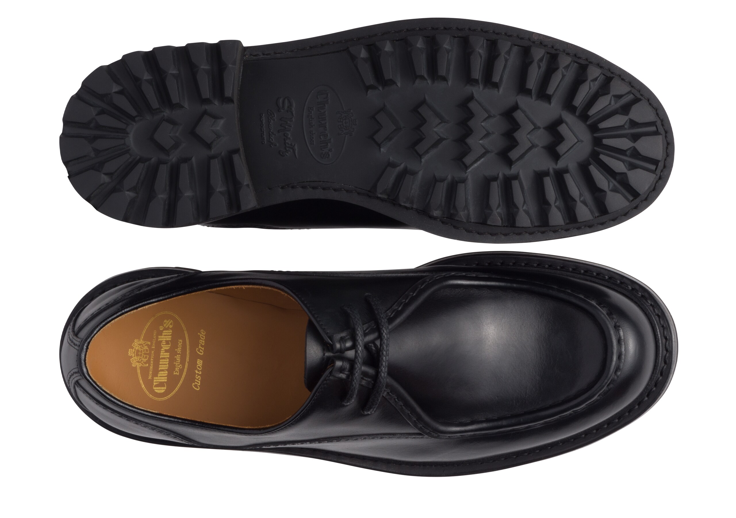 Lymington Church's Burnished Monteria Leather Lace Up Black