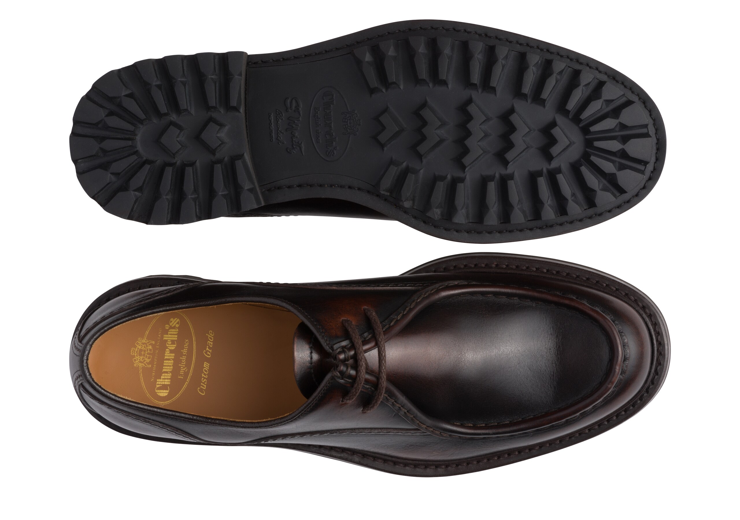 Lymington Church's Burnished Monteria Leather Lace Up Brown