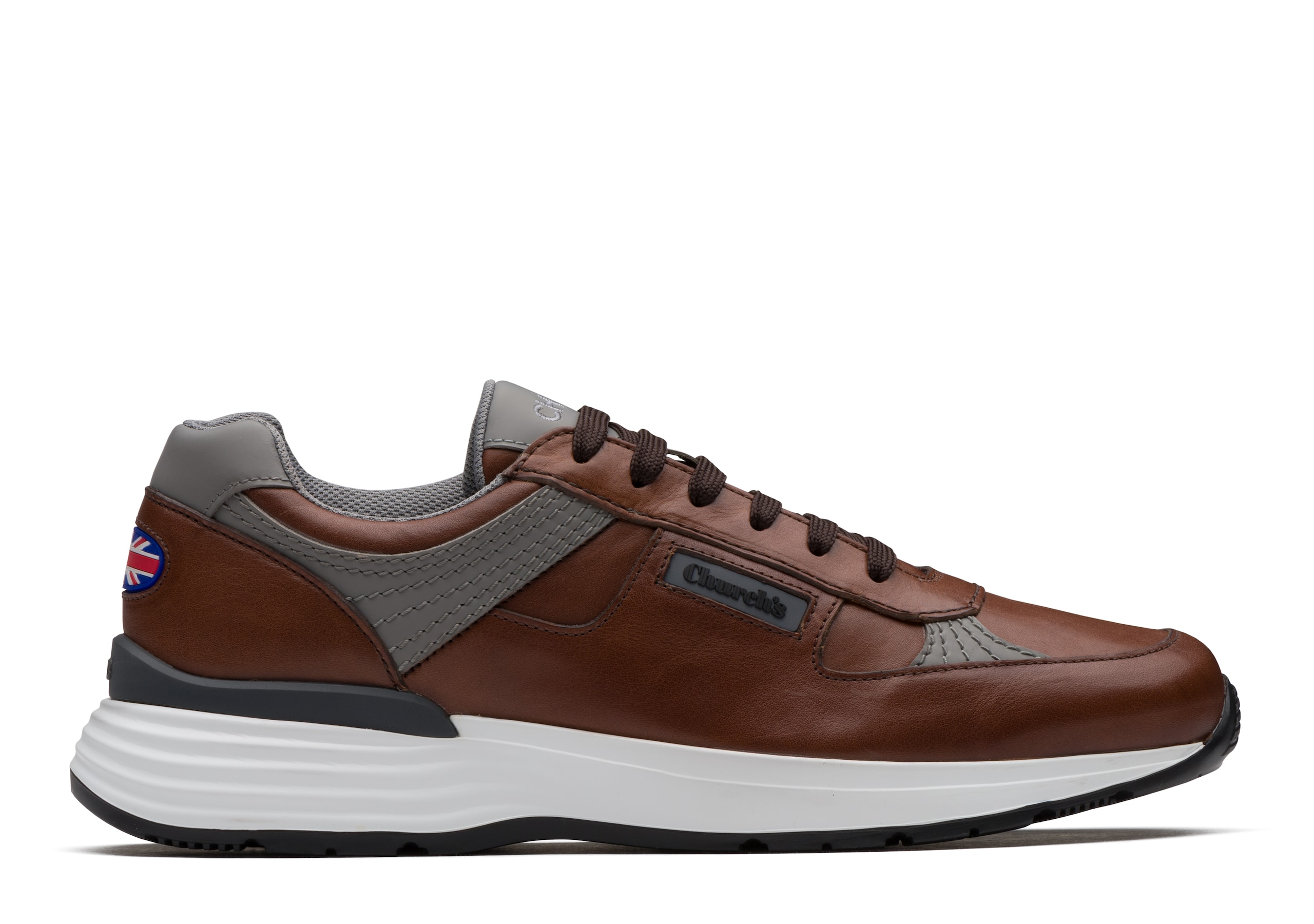 Ch873 Sneaker Rétro in Pelle di Vitello Vintage Marrone | Church's