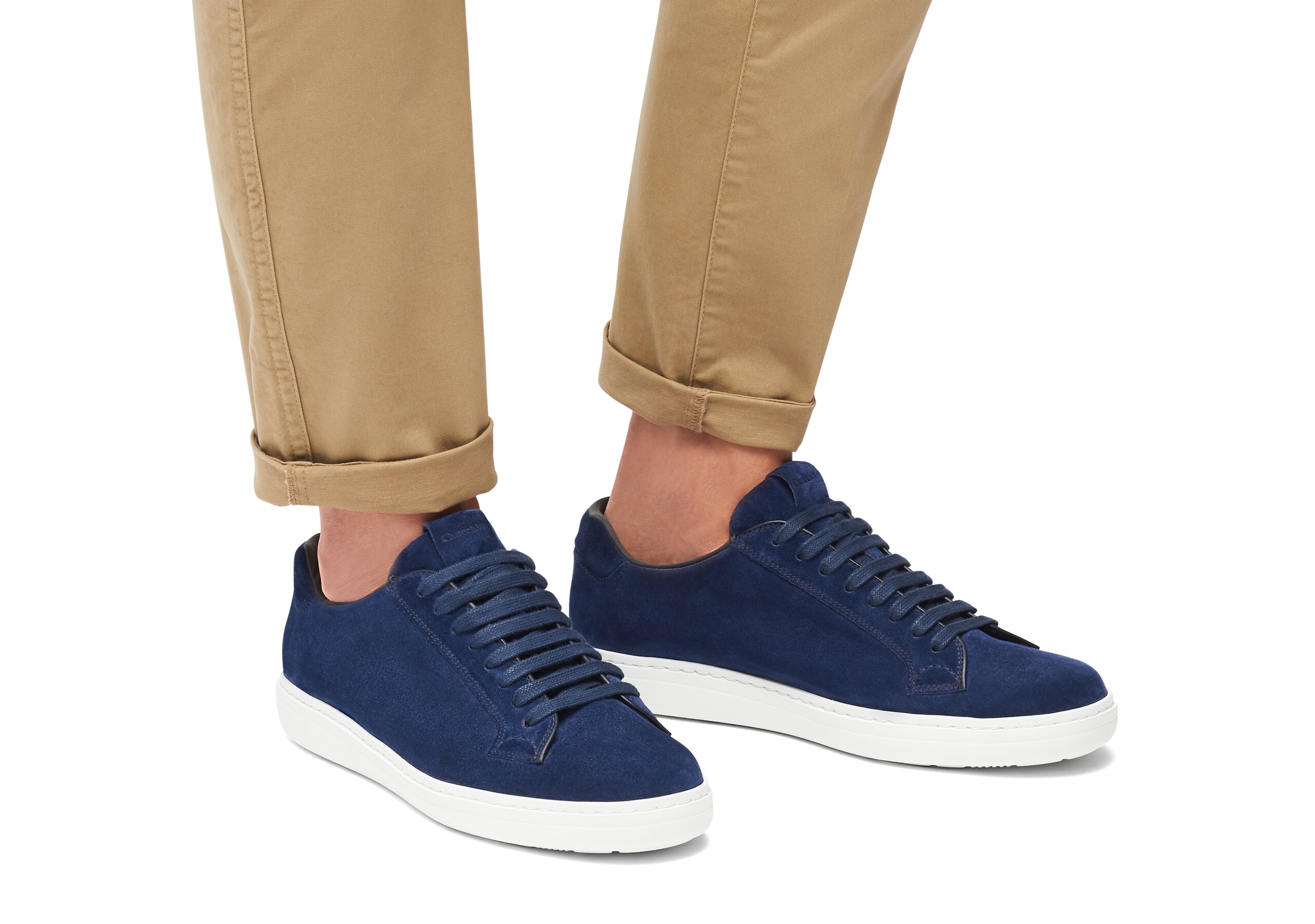 Boland Church's Basket Classique en Veau Velours Bleu