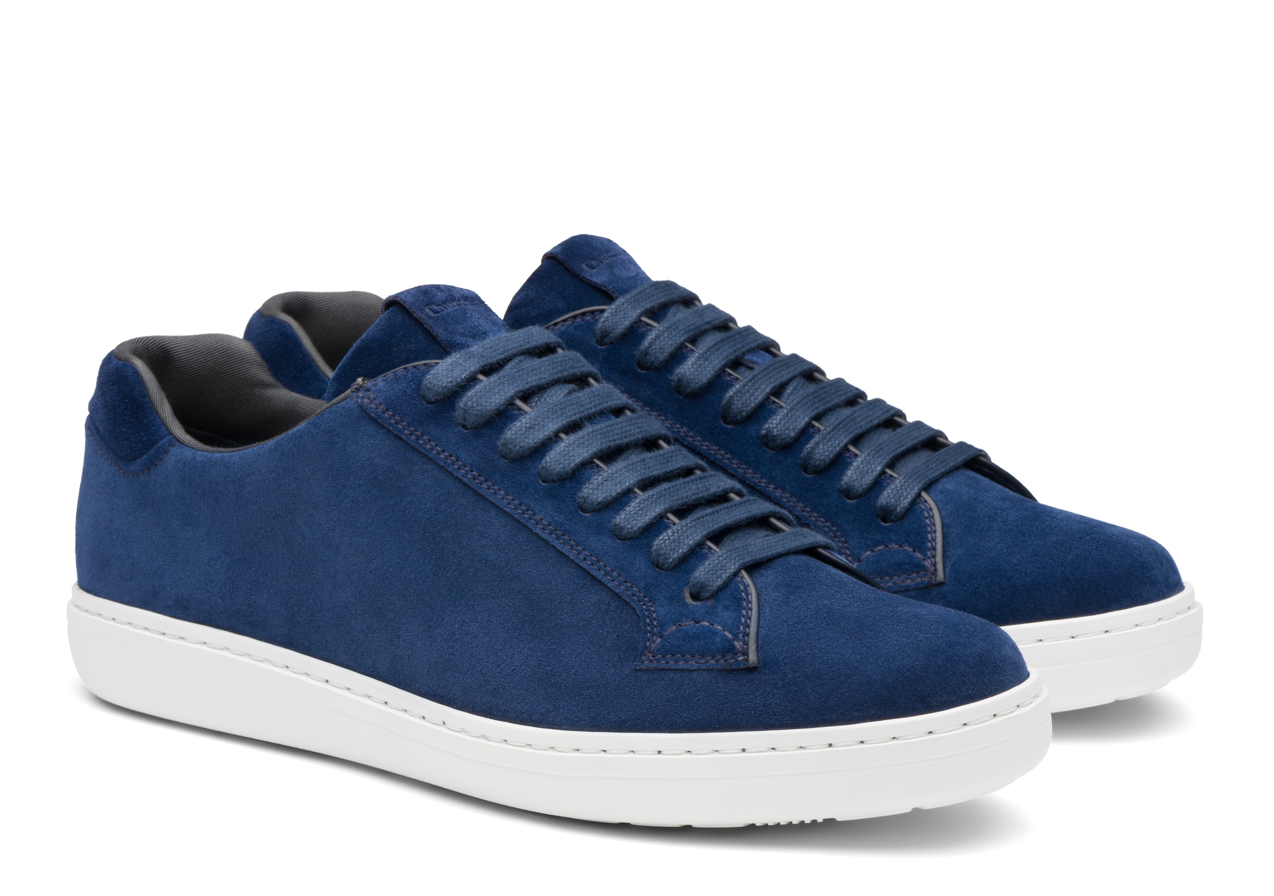 Boland Church's Basket Classique en Veau Velours Bleu