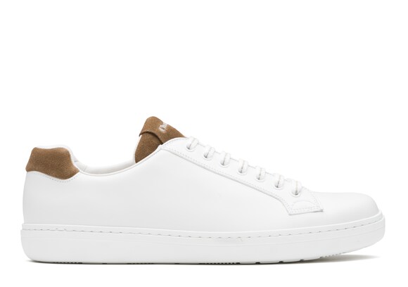 Church's true Sneaker Classique en Cuir de Veau et Velours Blanc/sigar