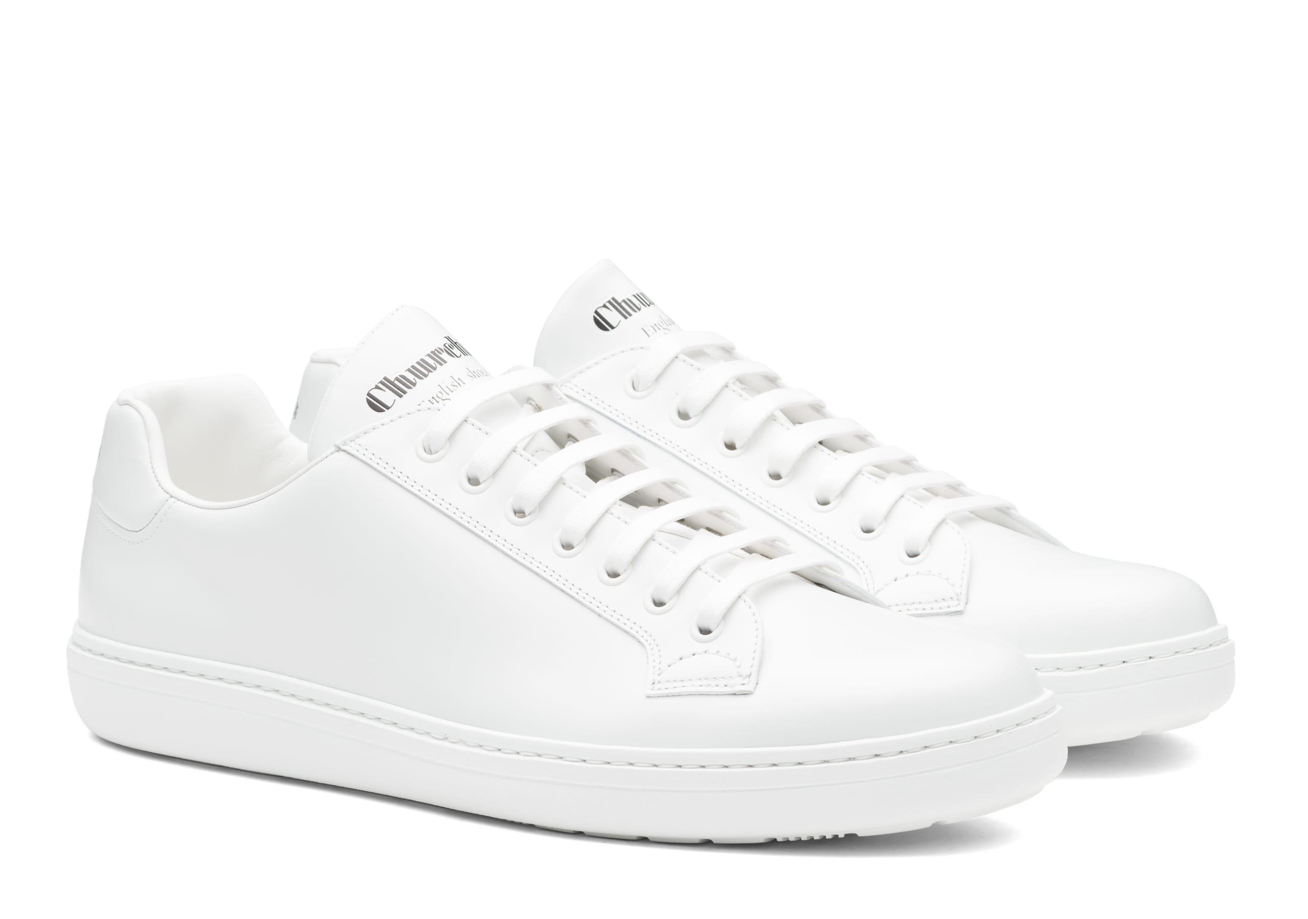 Boland s Church's Basket en cuir de veau Blanc