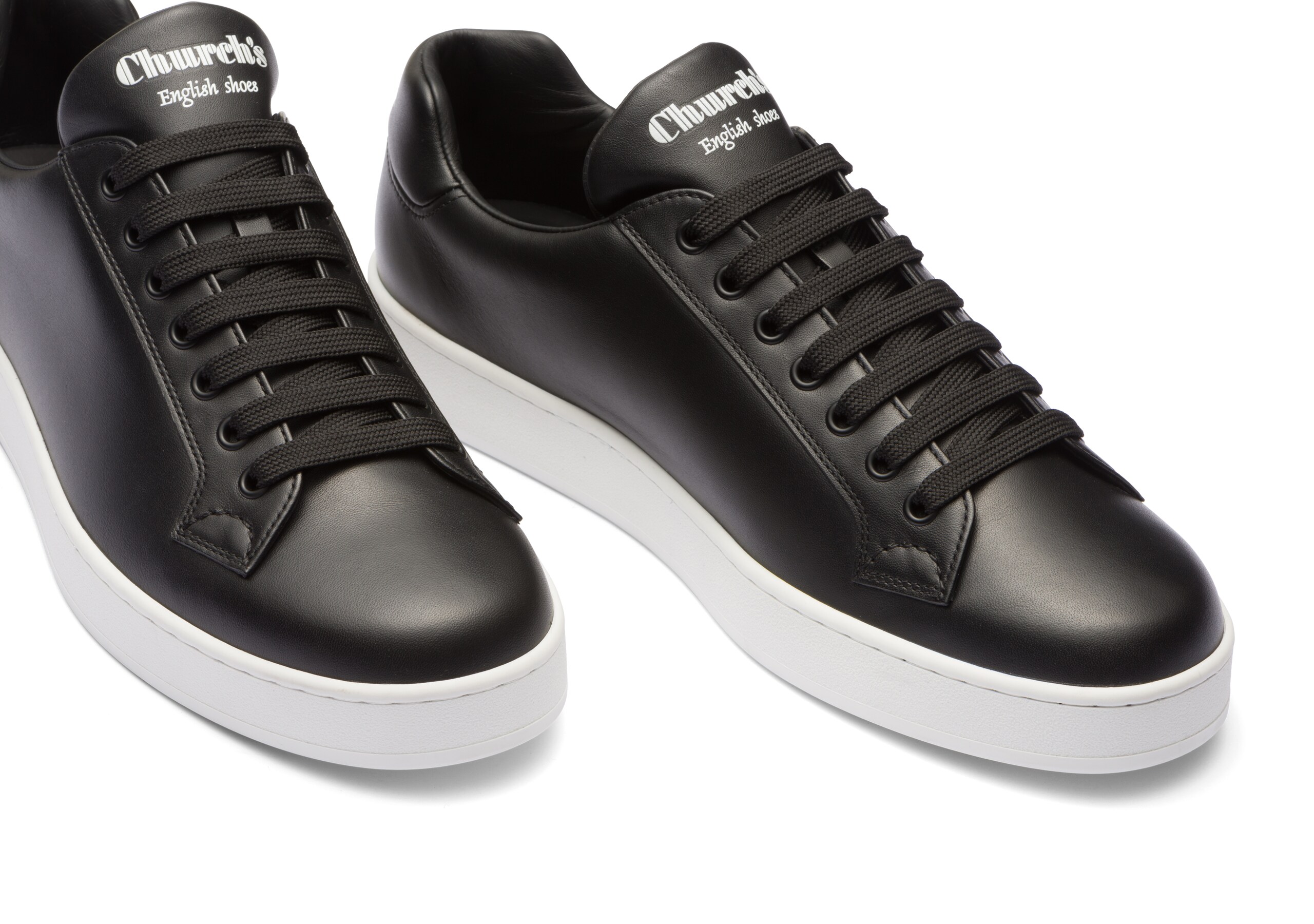 Ludlow Church's Basket en cuir de veau doux Noir