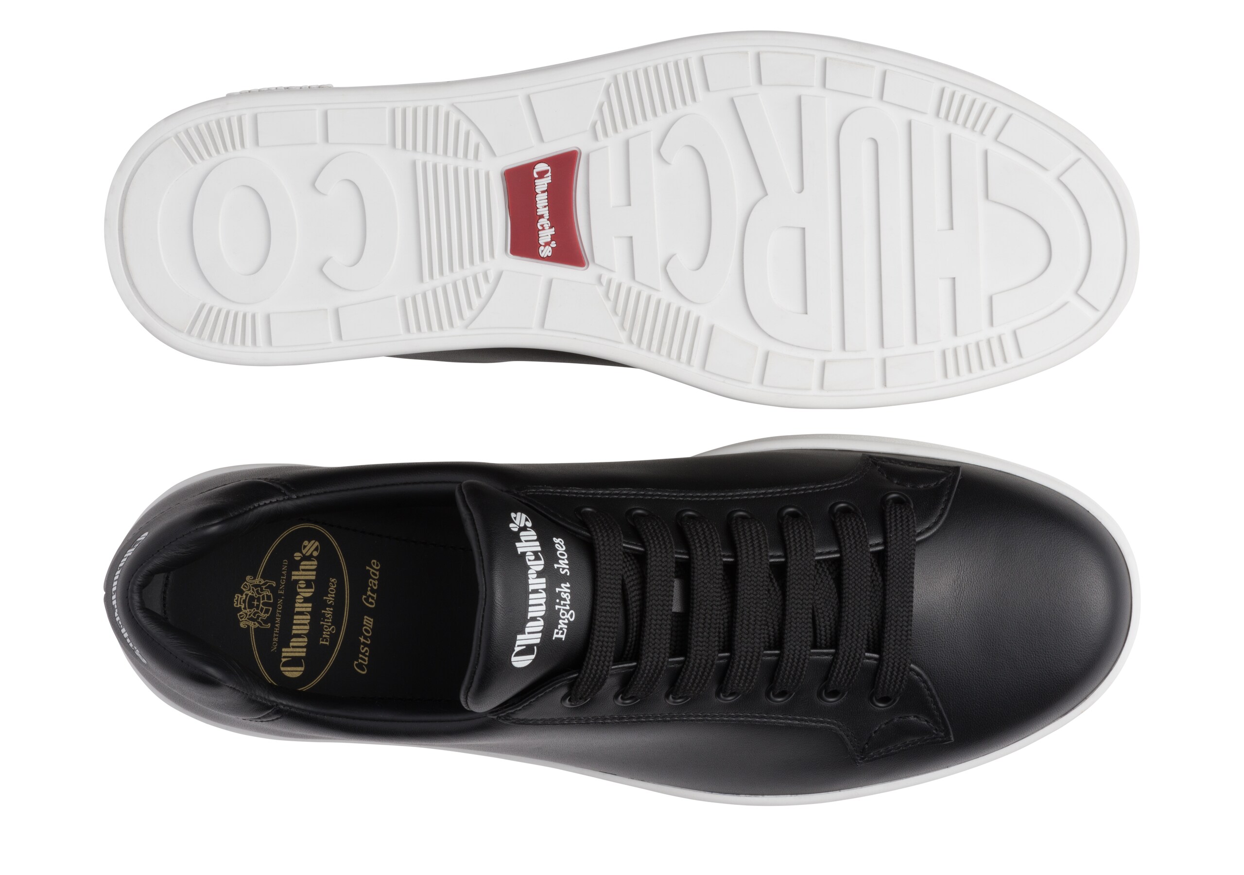 Ludlow Church's Basket en cuir de veau doux Noir