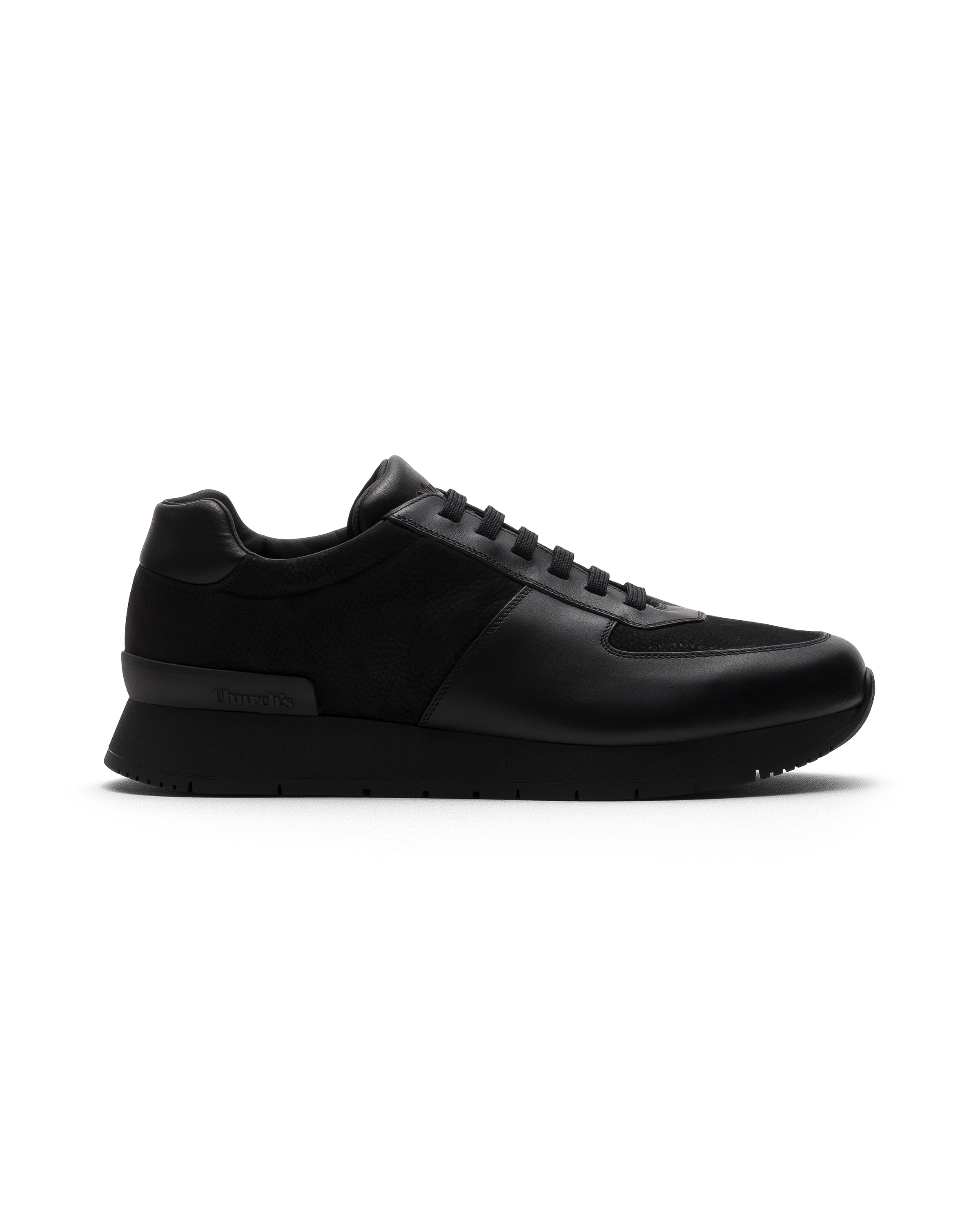 Church Nubuck And Calfskin Slip-on Sneaker, Man, Black, Size 9,5