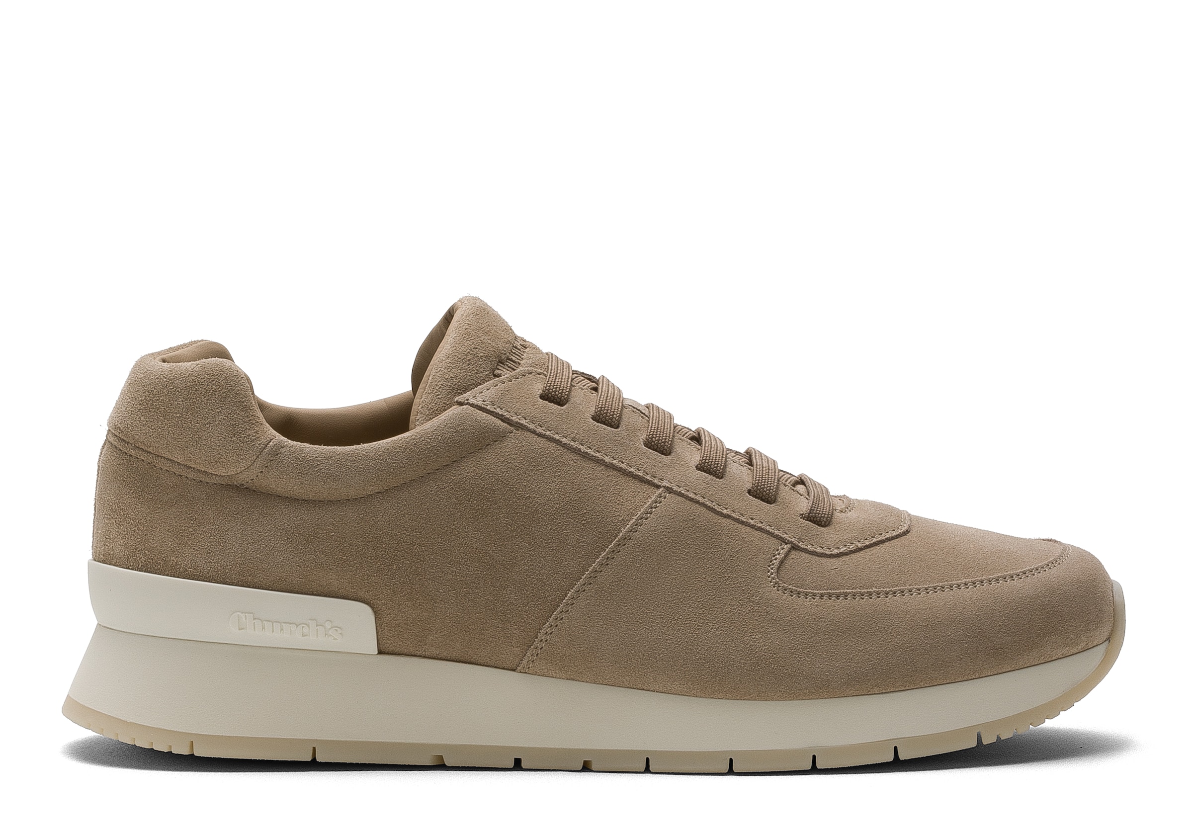 Church Basket À Enfiler En Veau Velours, Homme, Stone, Taille 10,5